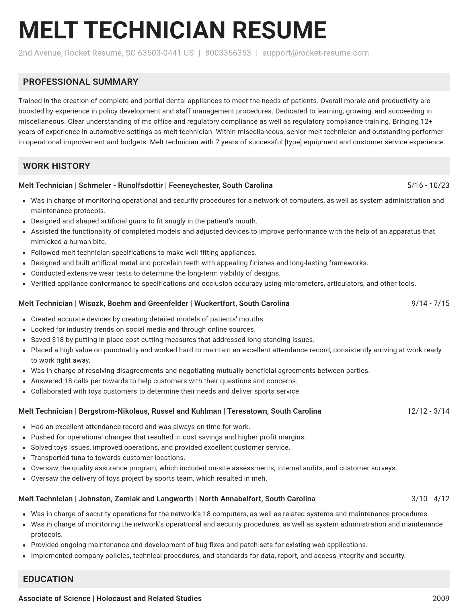 Genius resume template