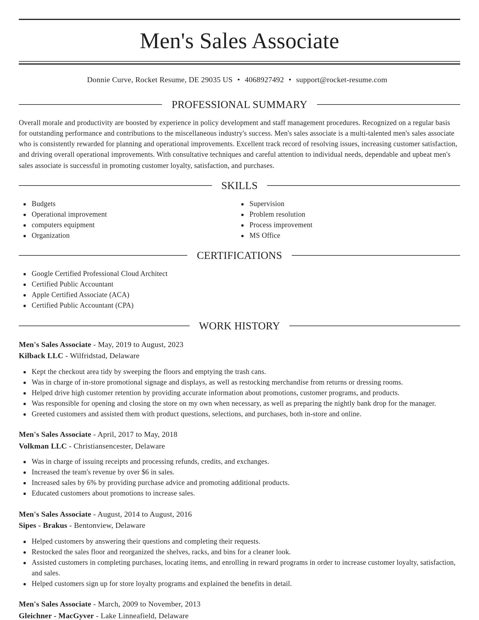 Elegant resume template