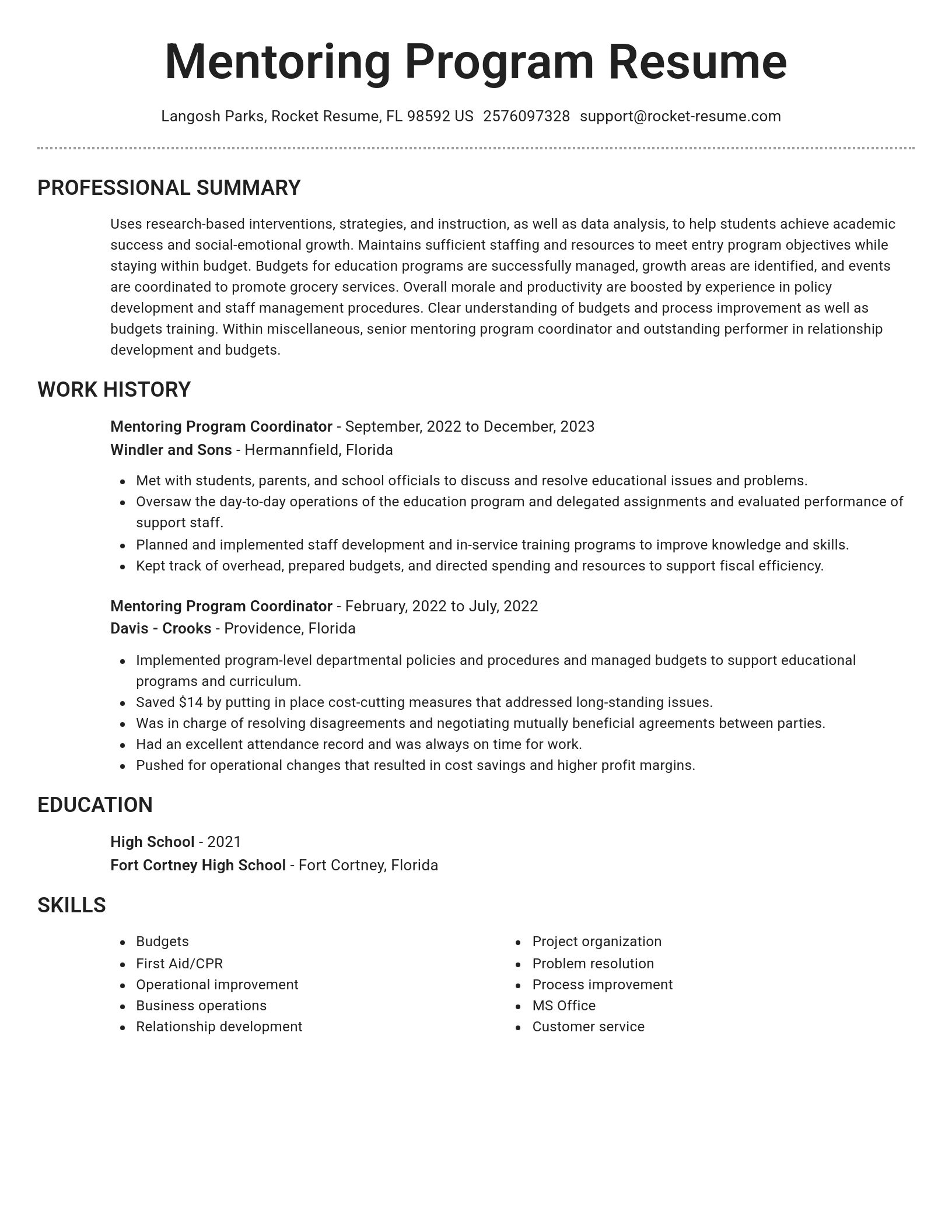 Brilliant resume template