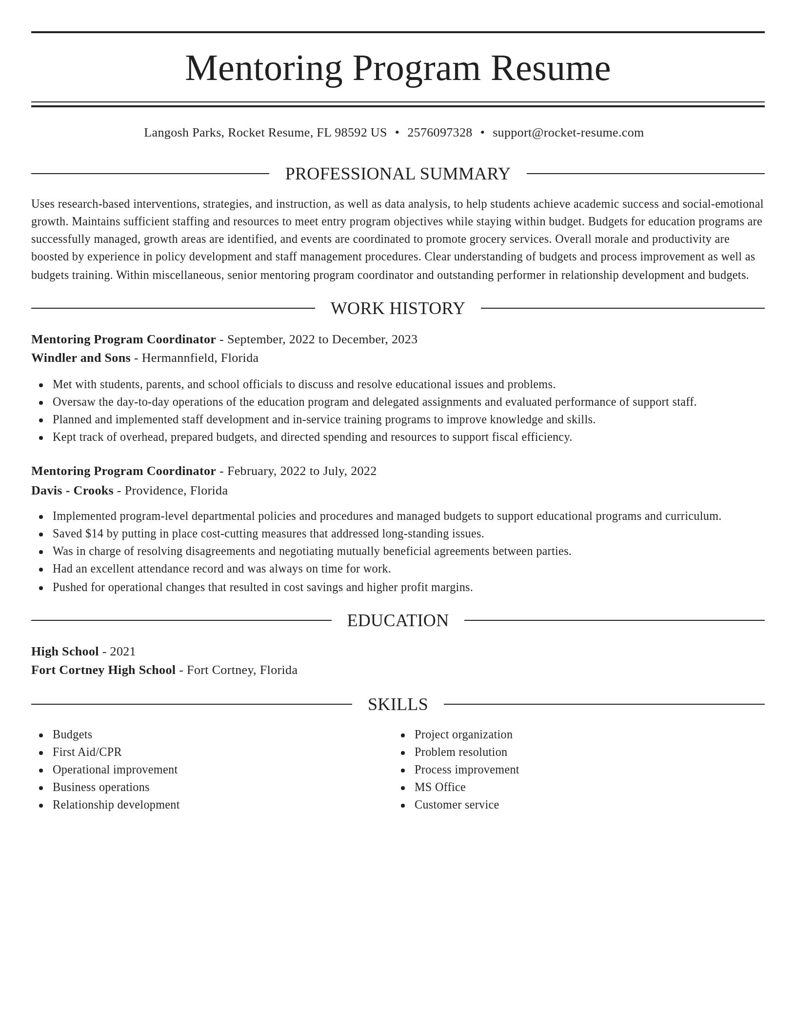 Elegant resume template