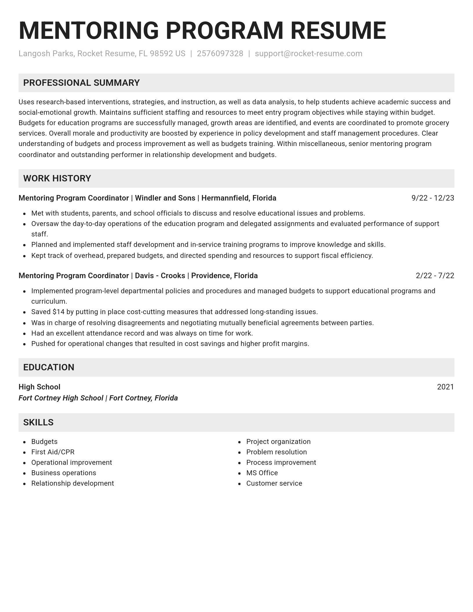 Genius resume template