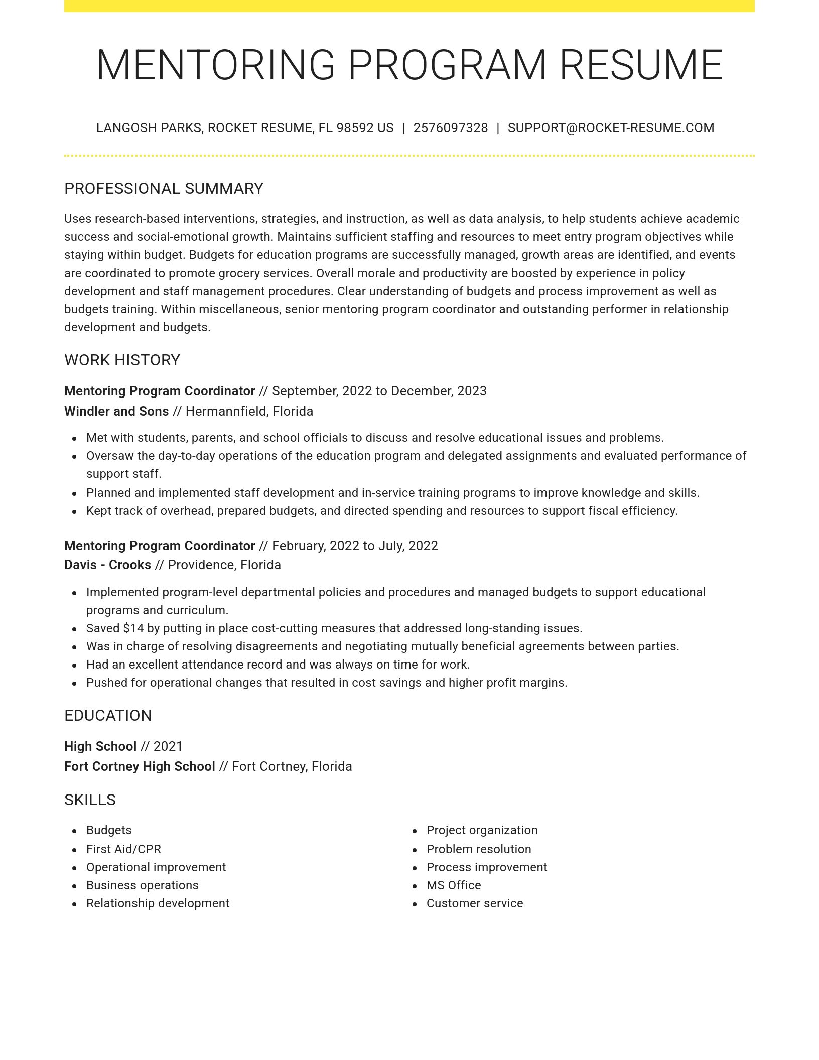Grand resume template
