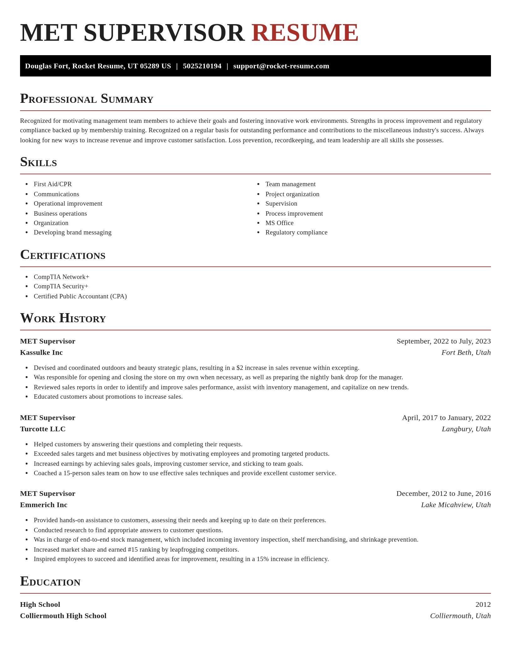 Exquisite resume template