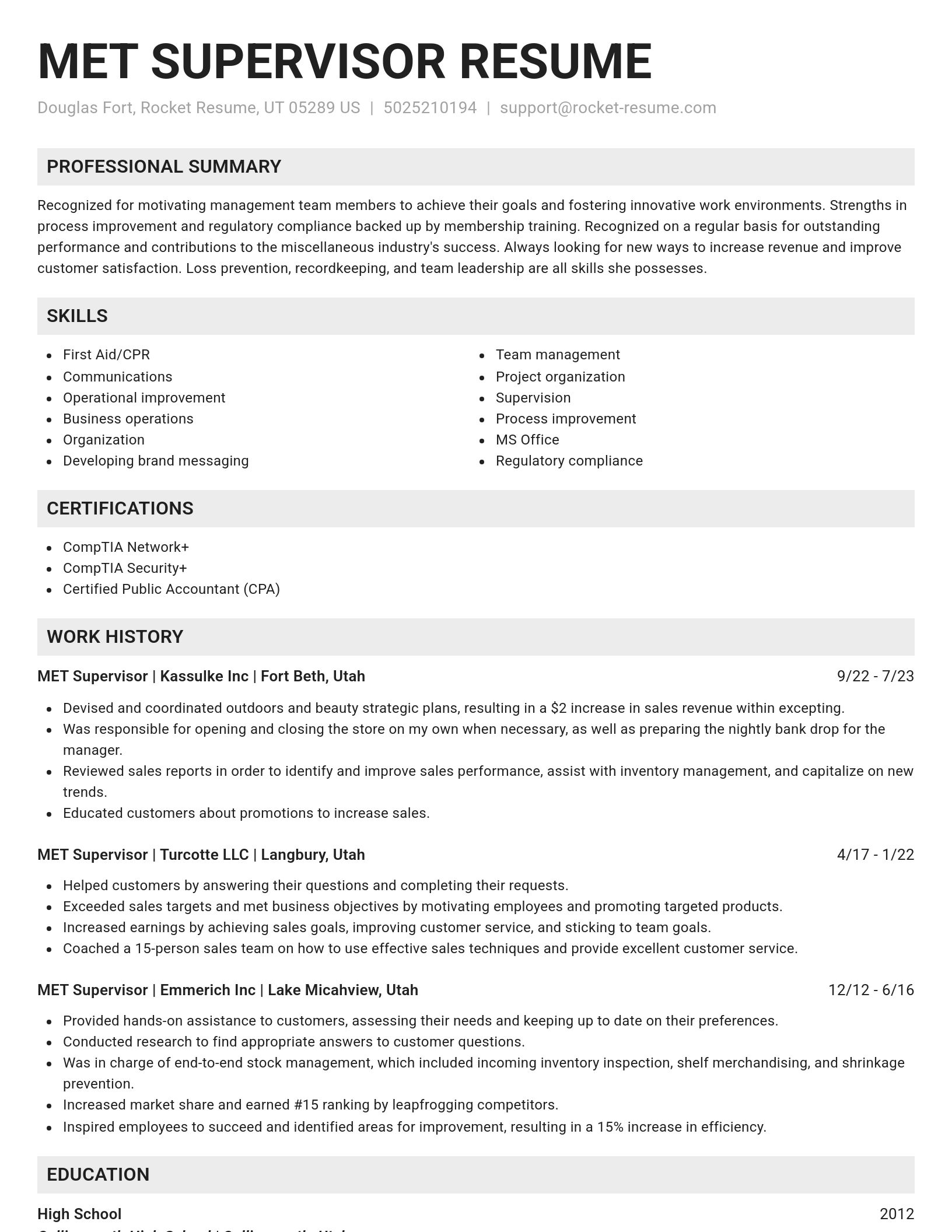Genius resume template