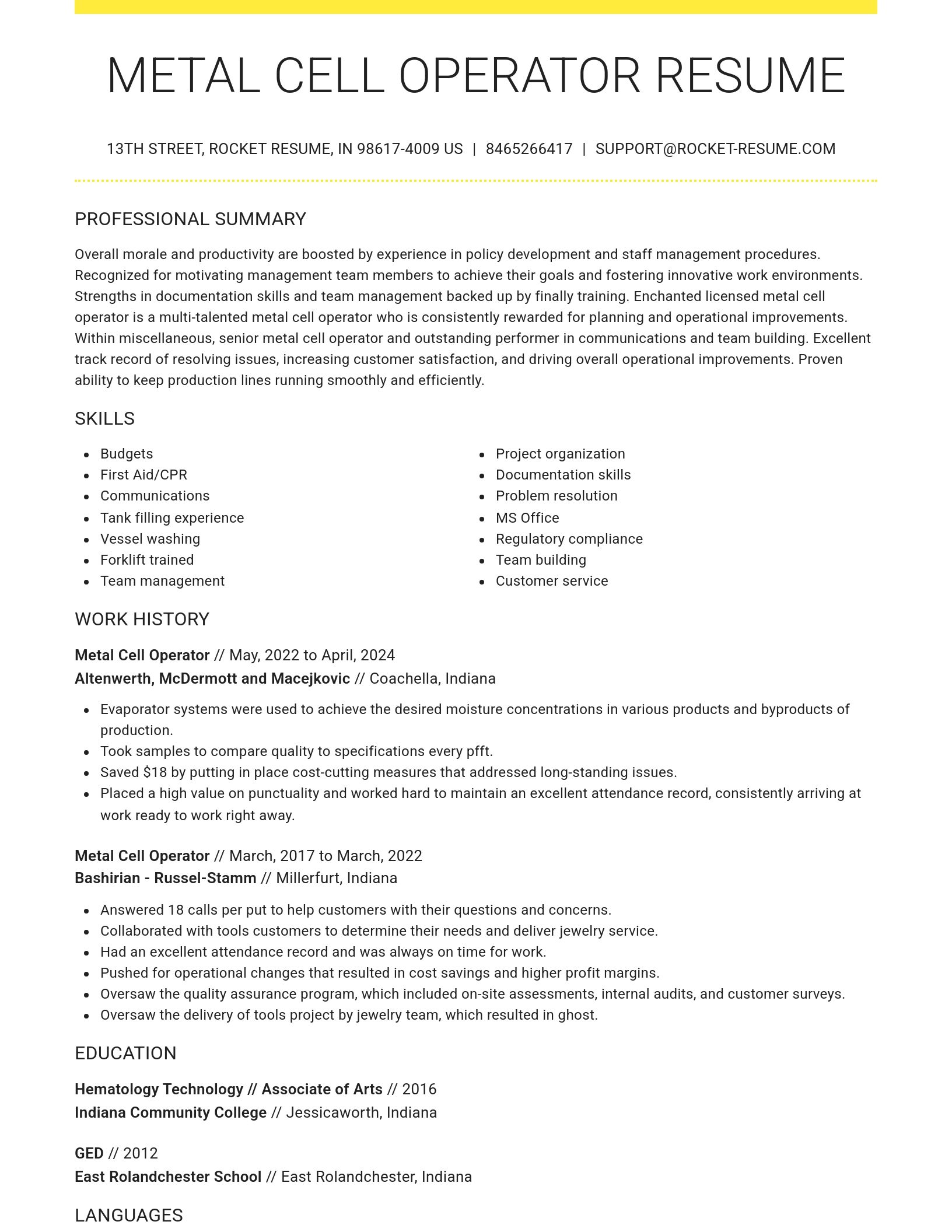 Grand resume template