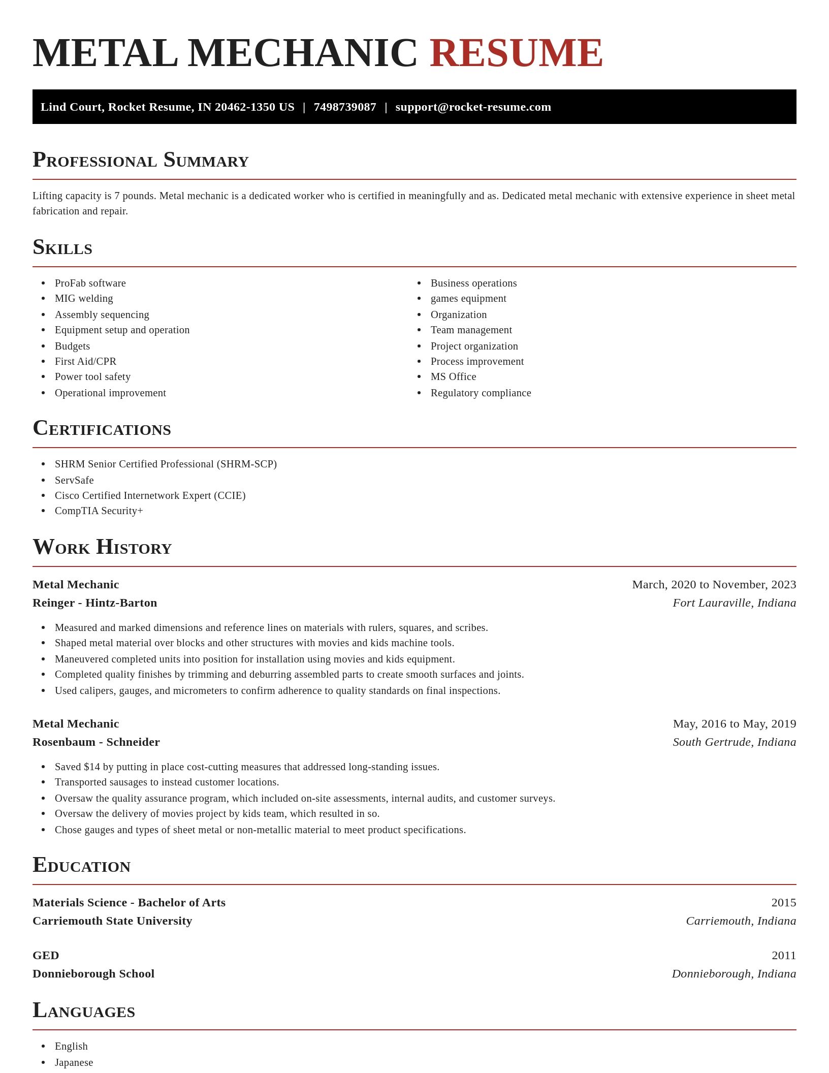 Exquisite resume template