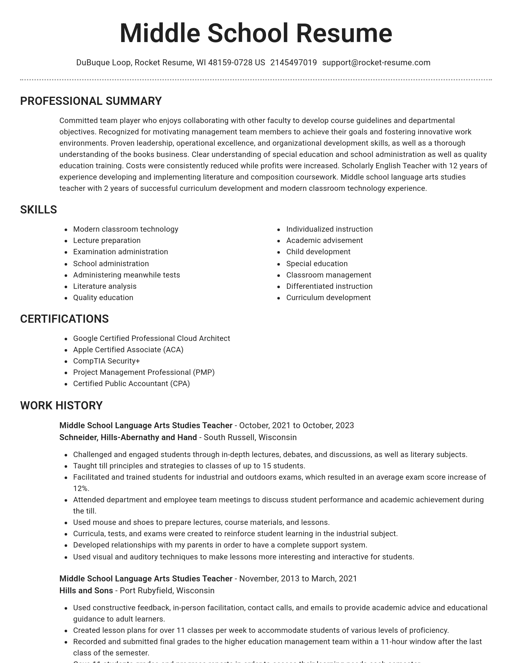 Brilliant resume template