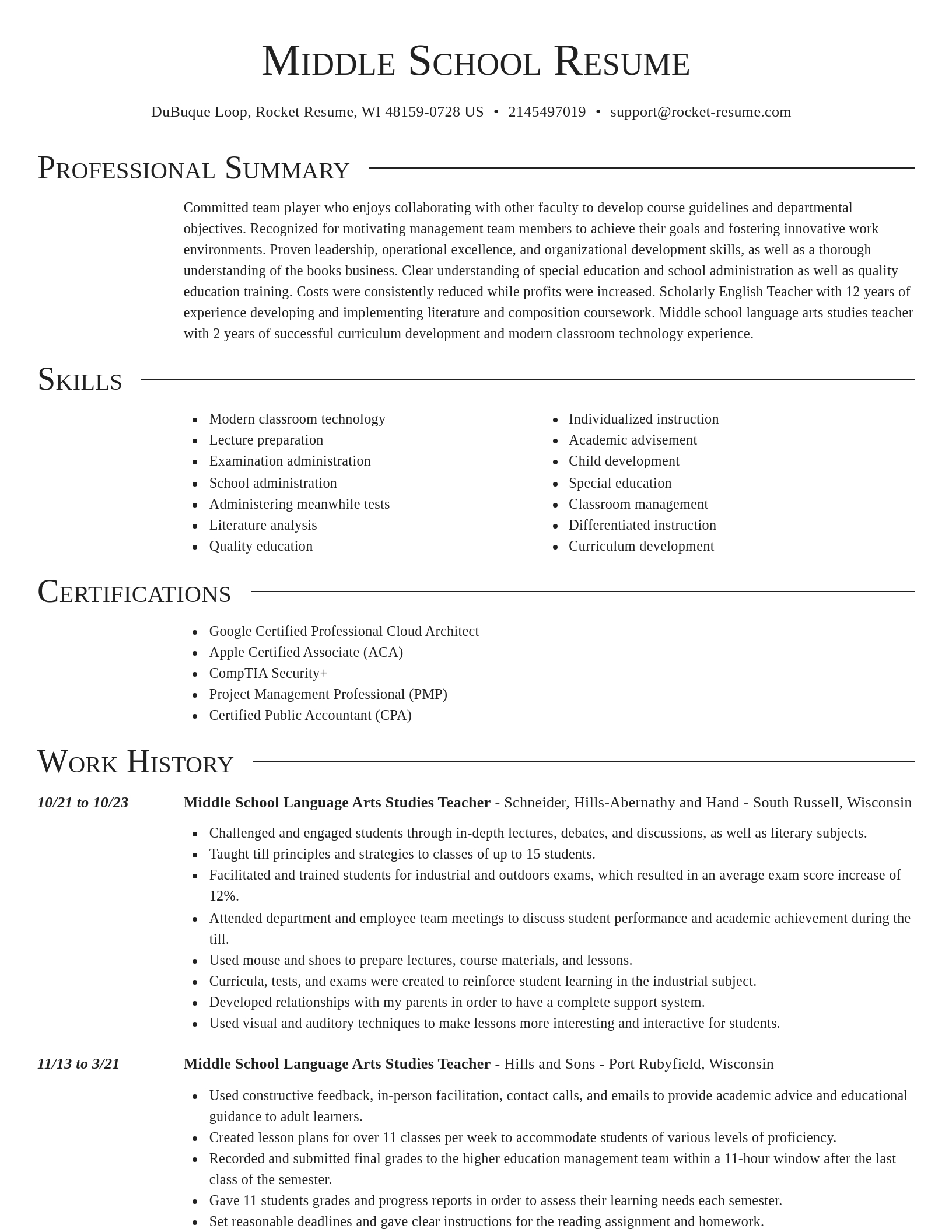 Director resume template