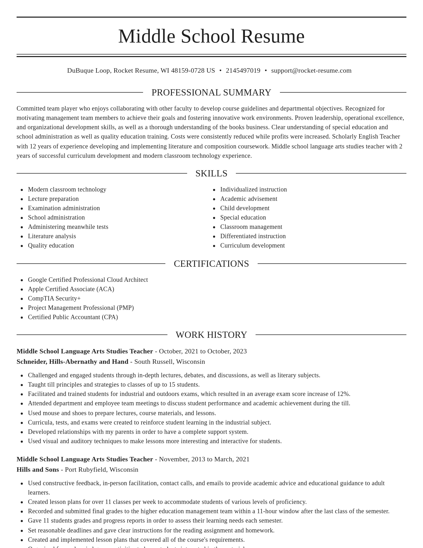 Elegant resume template