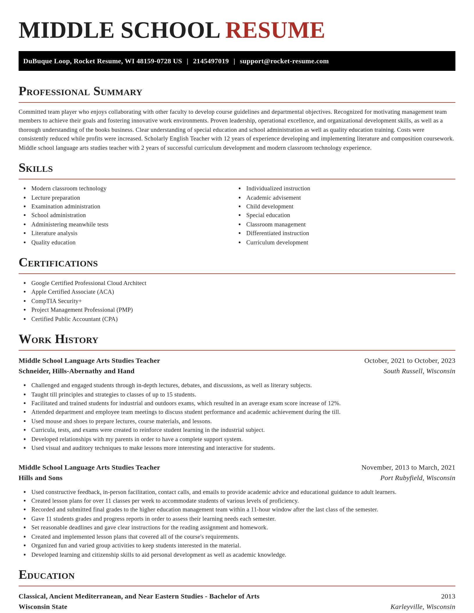 Exquisite resume template