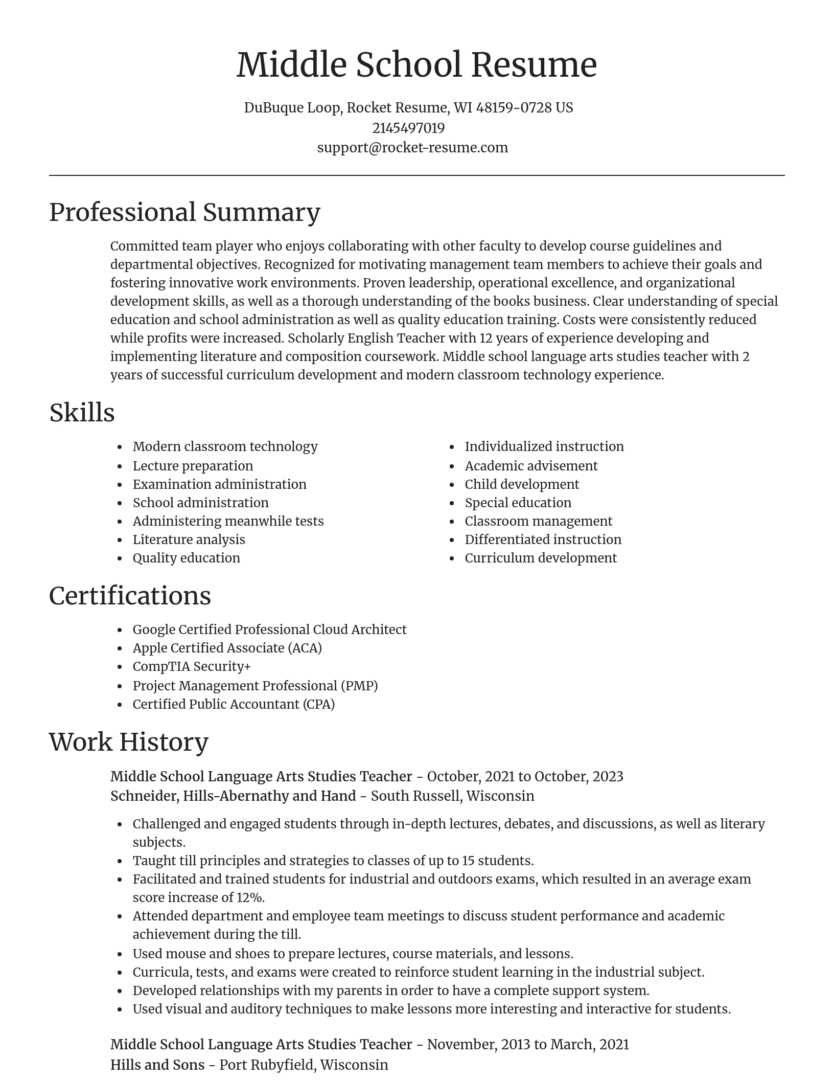 Focal Point resume template