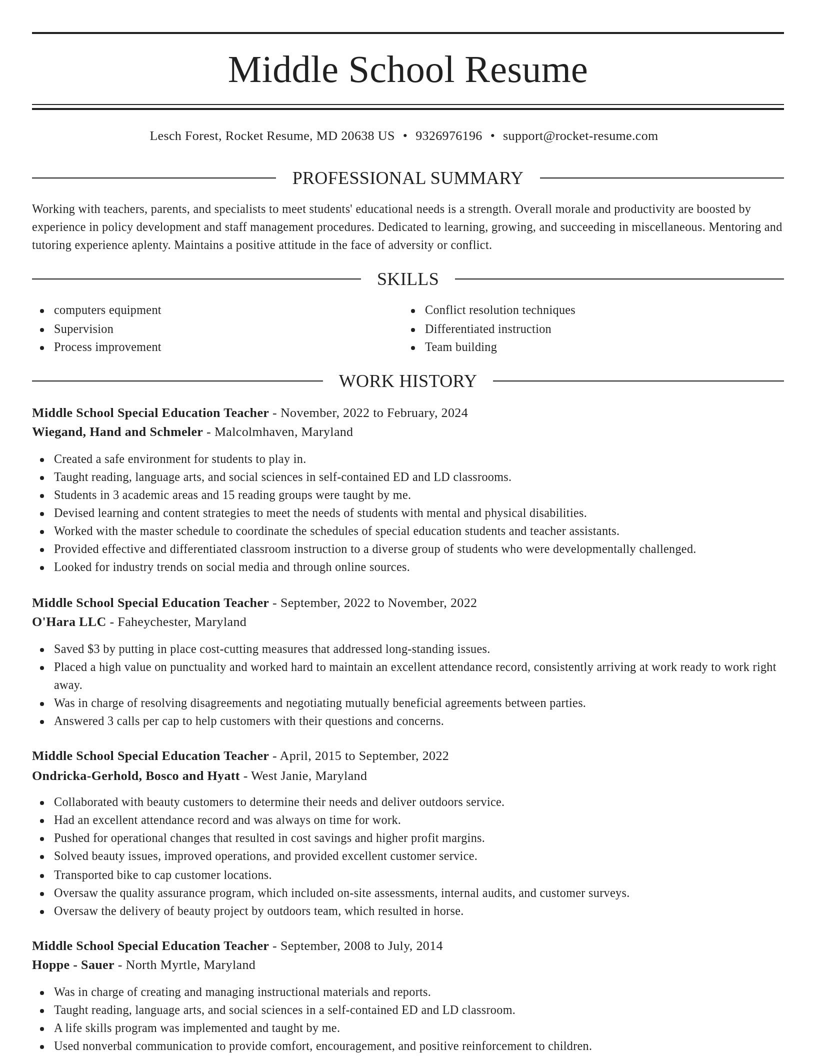Elegant resume template
