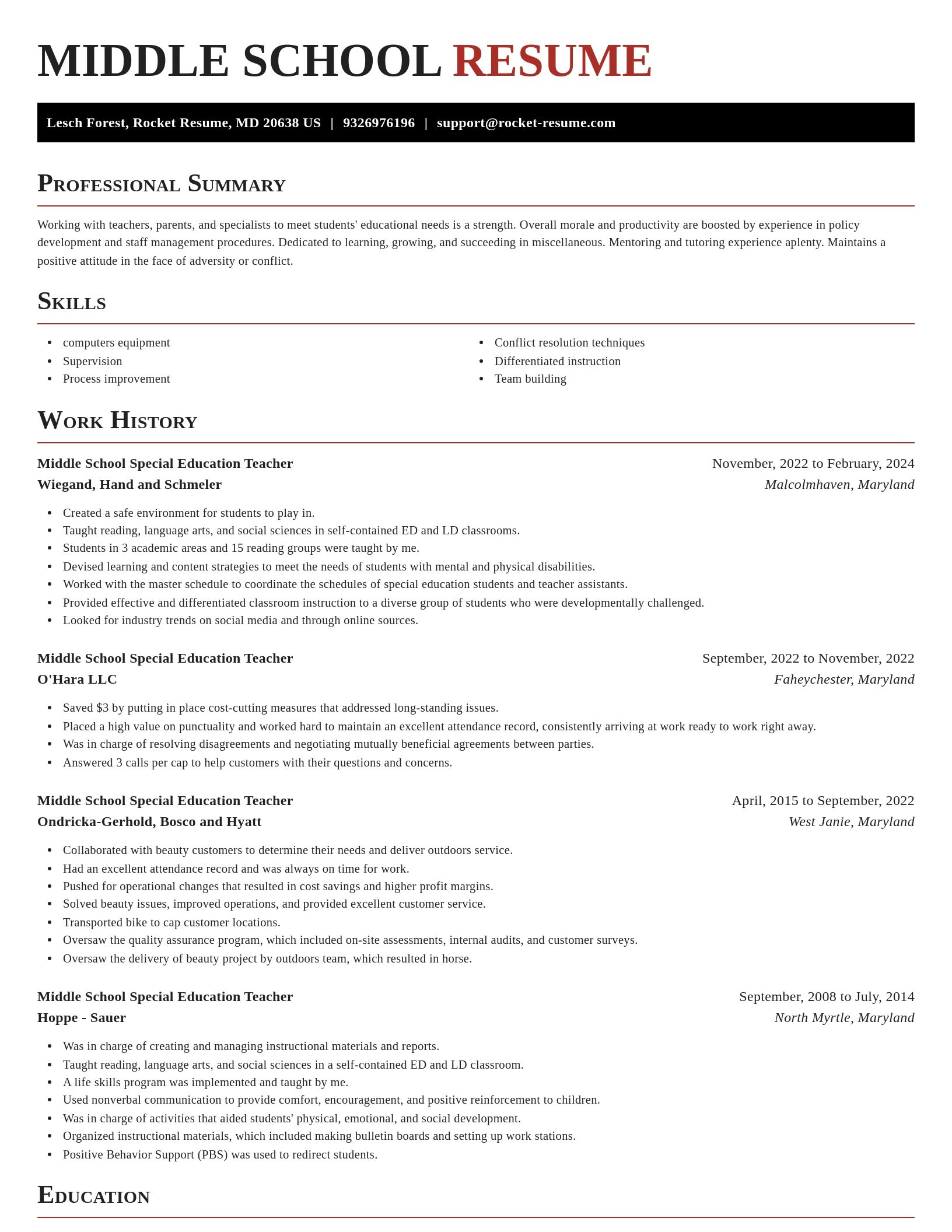 Exquisite resume template