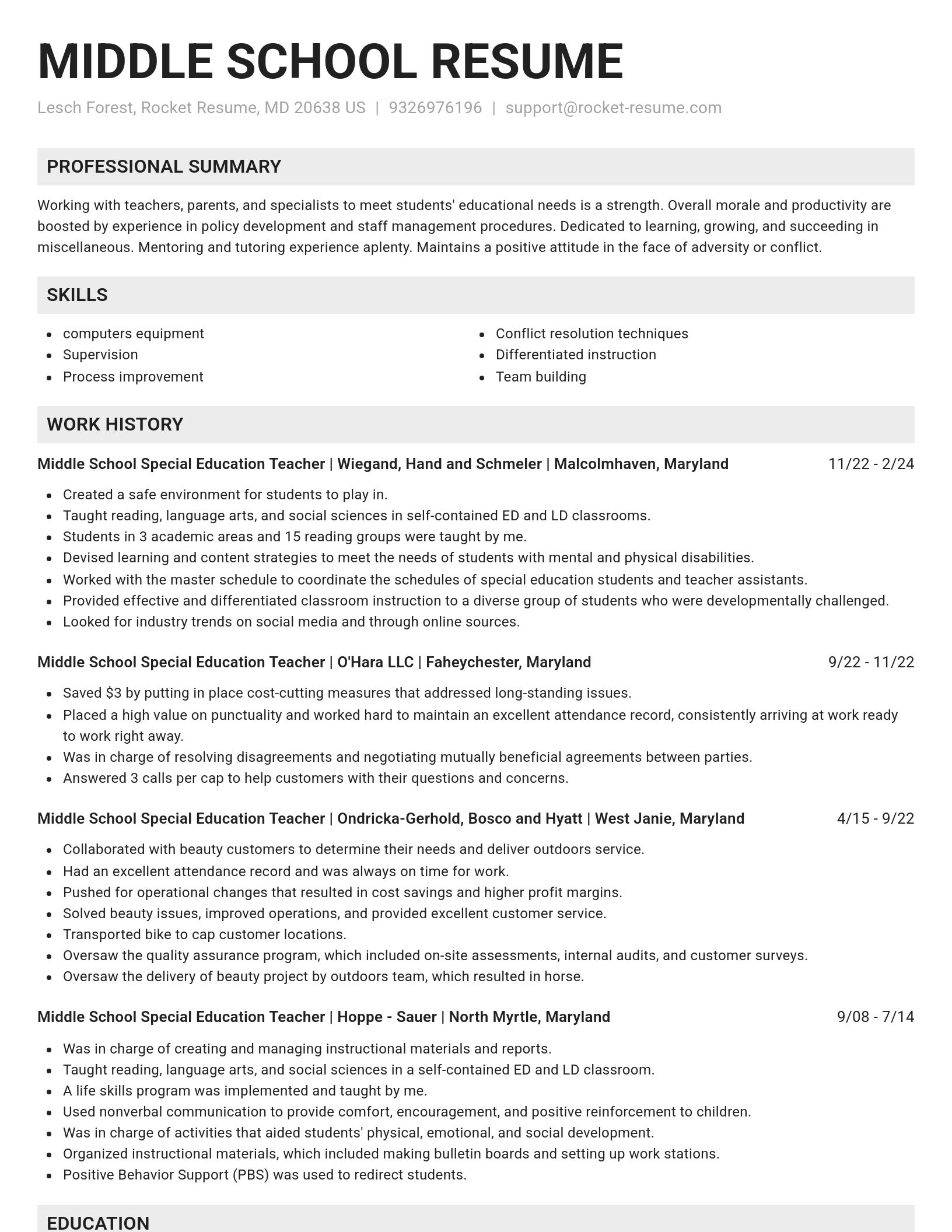 Genius resume template