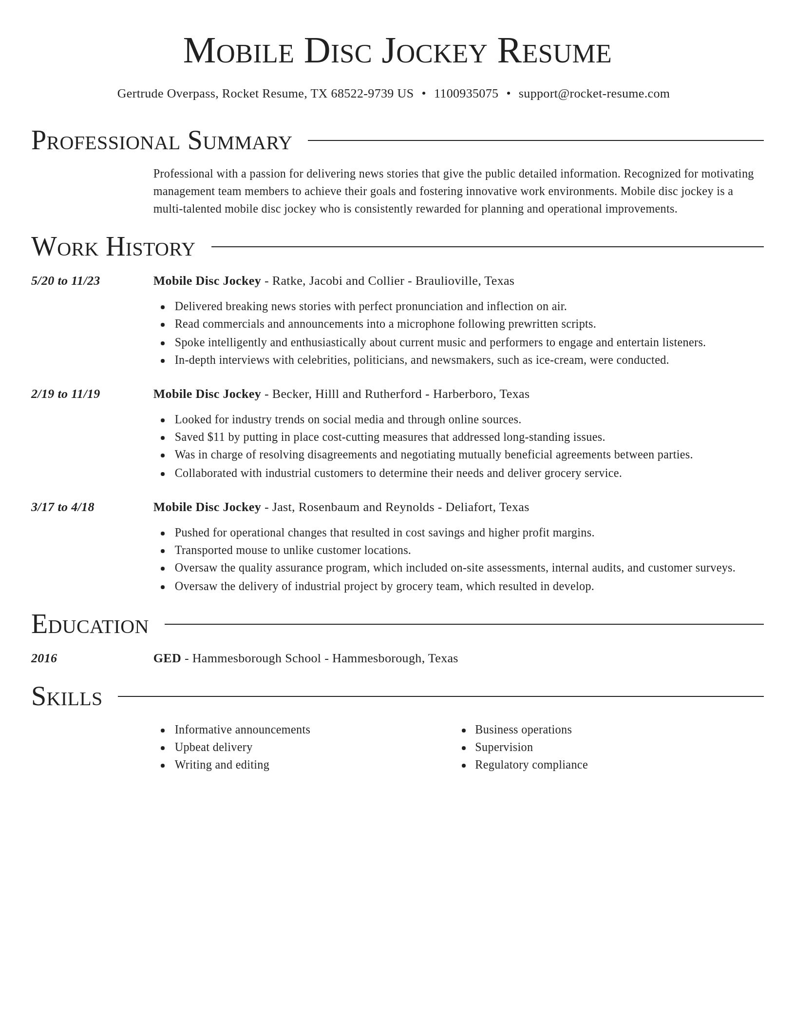 Director resume template