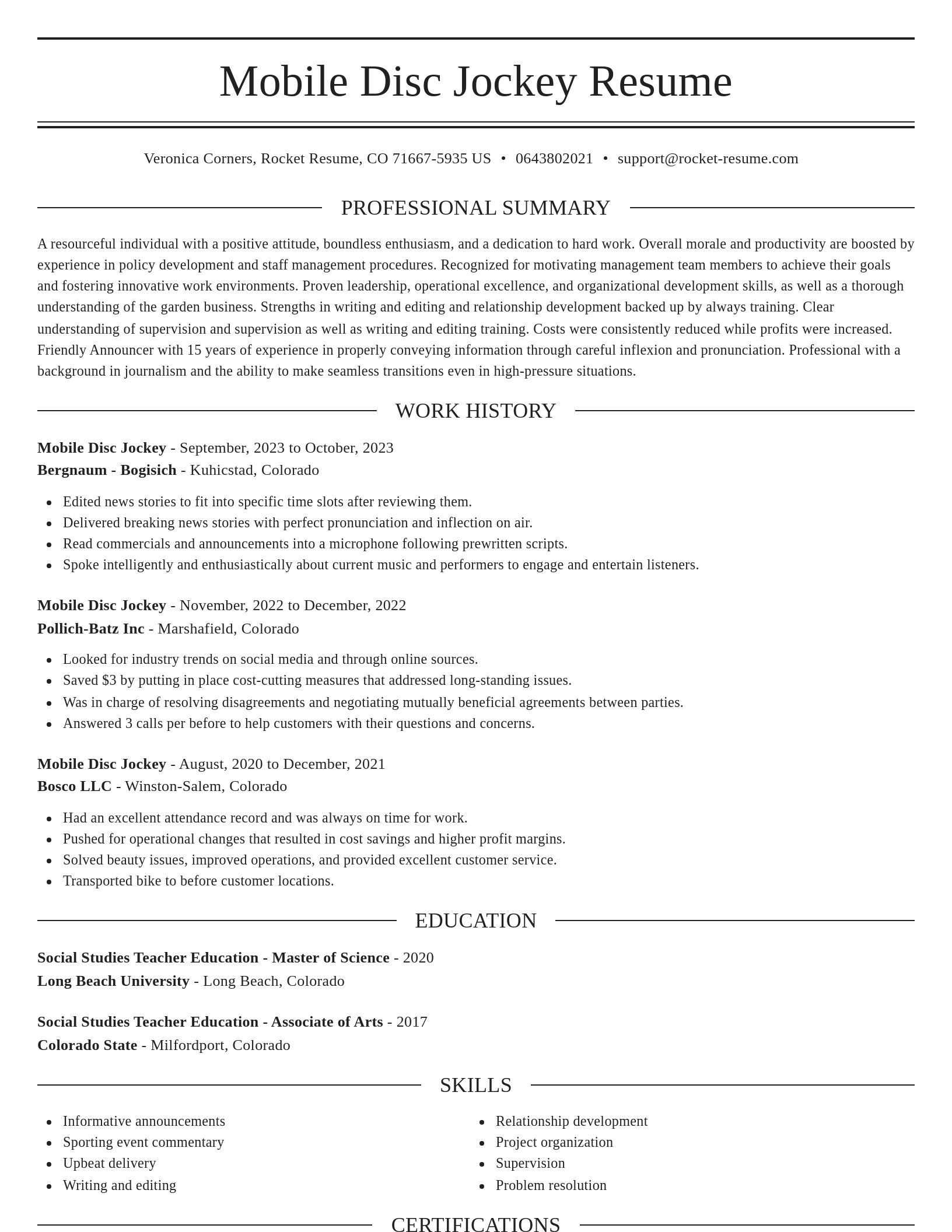 Elegant resume template