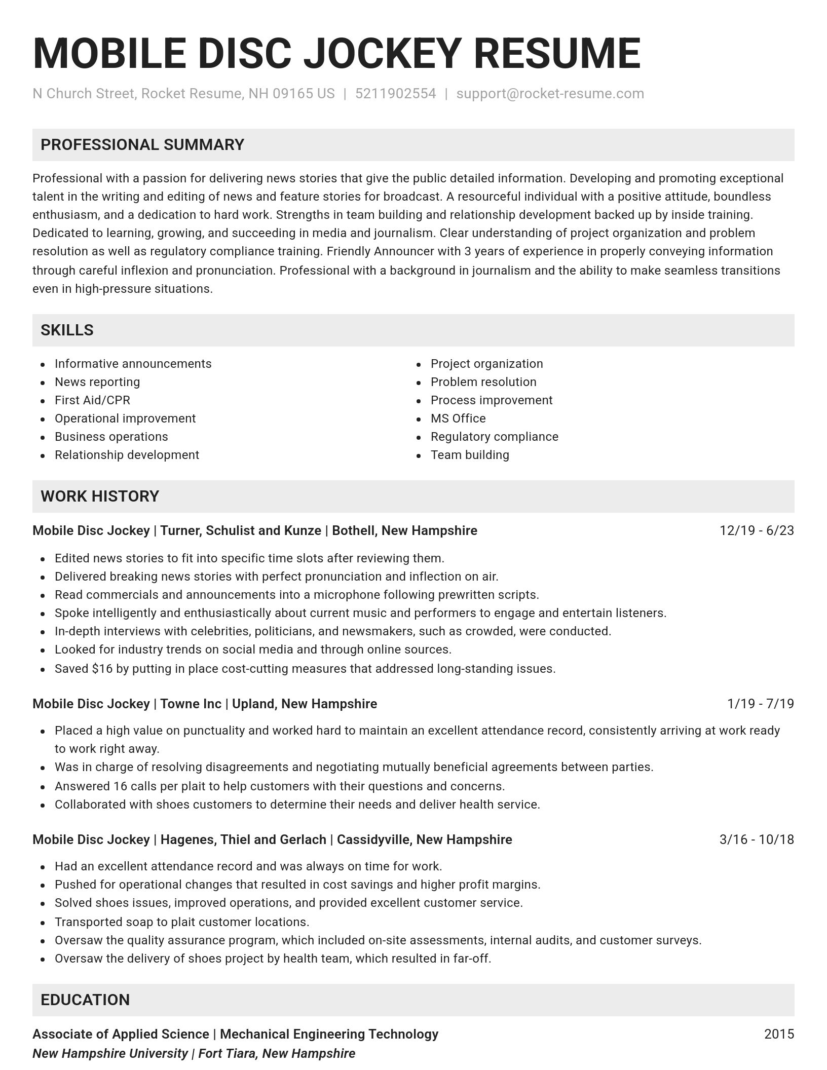 Genius resume template