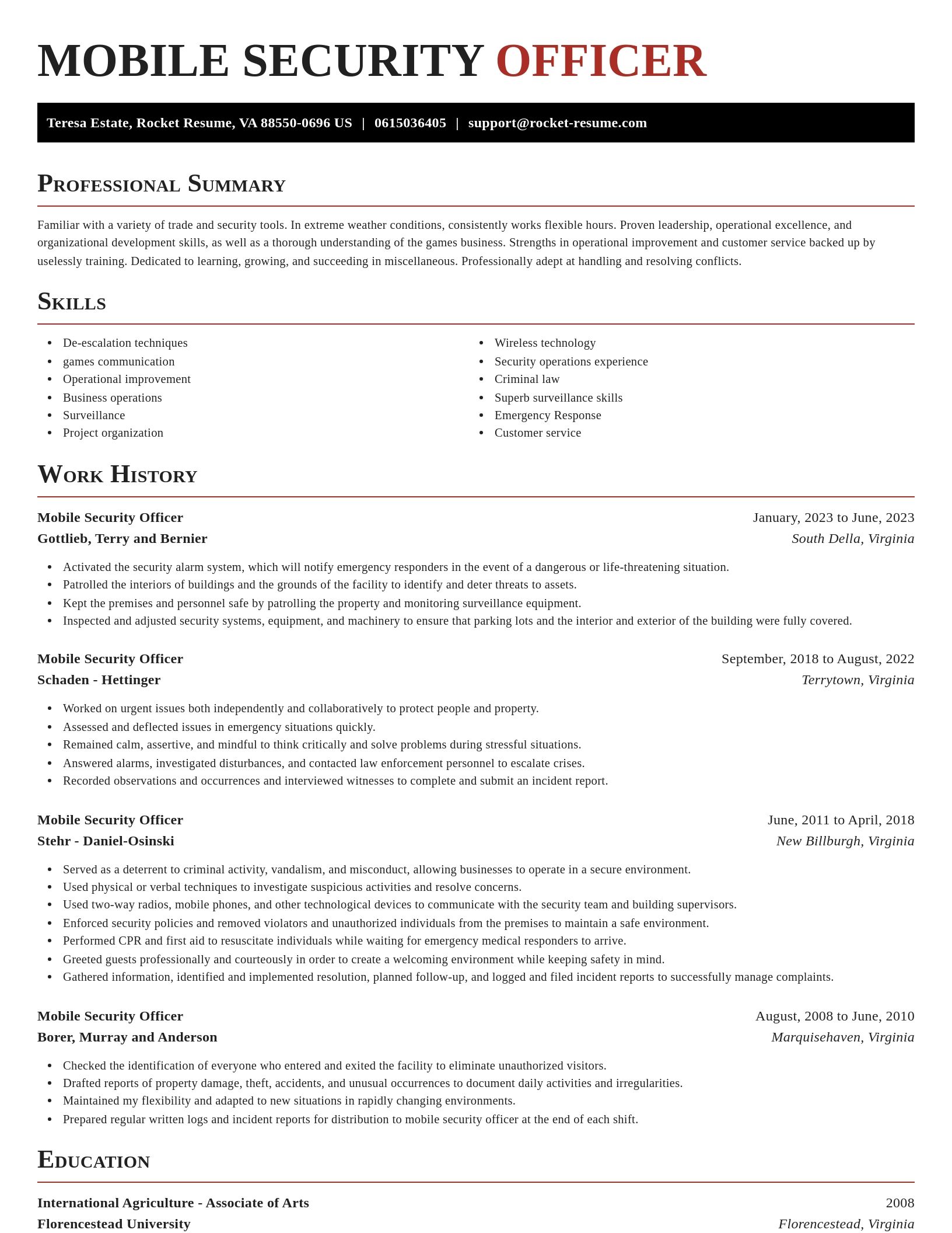 Exquisite resume template