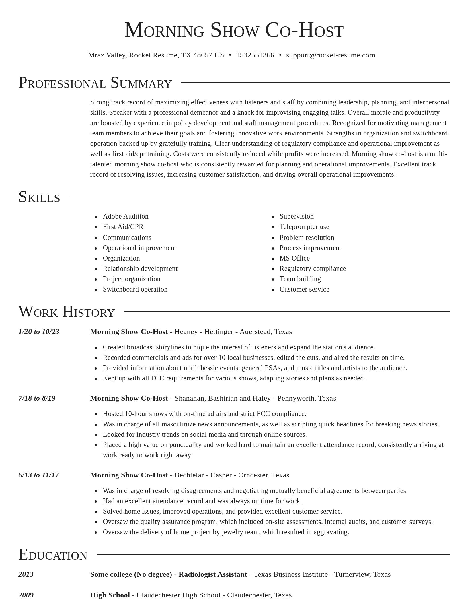 Director resume template