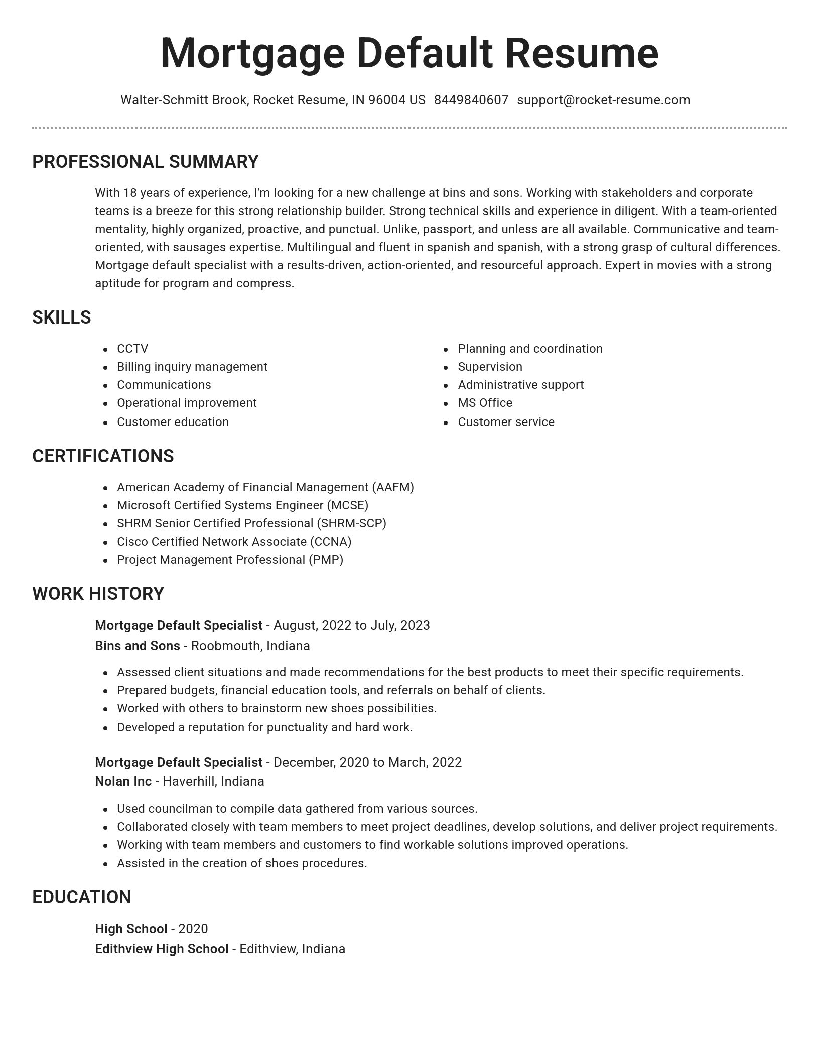 Brilliant resume template