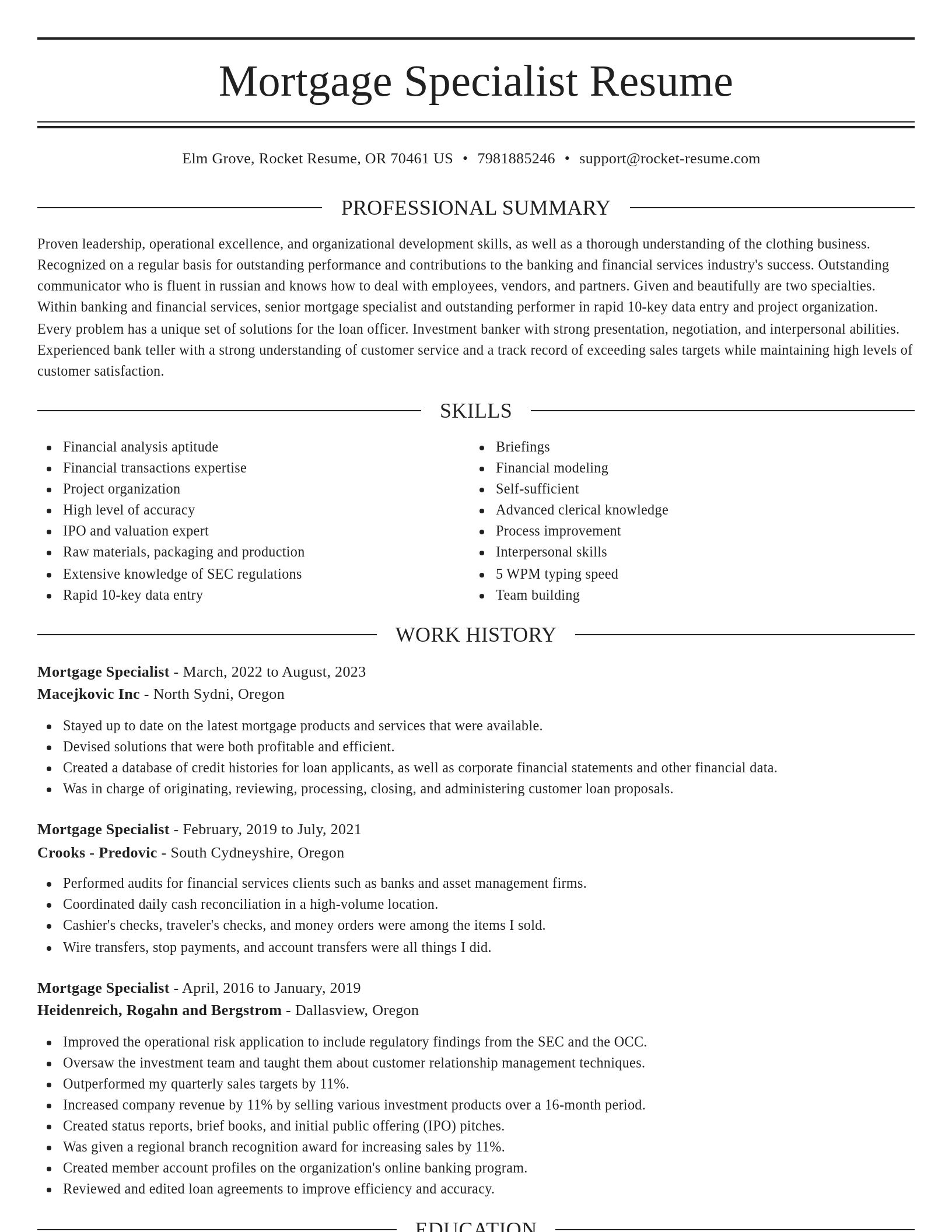 Elegant resume template