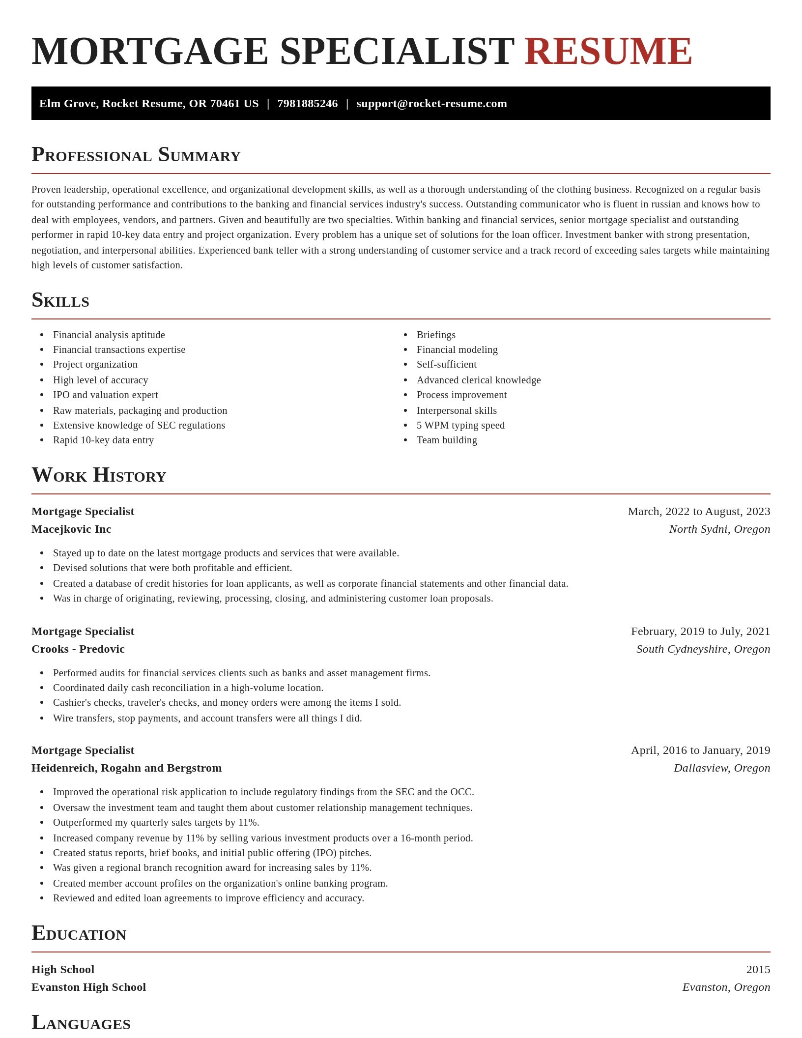 Exquisite resume template