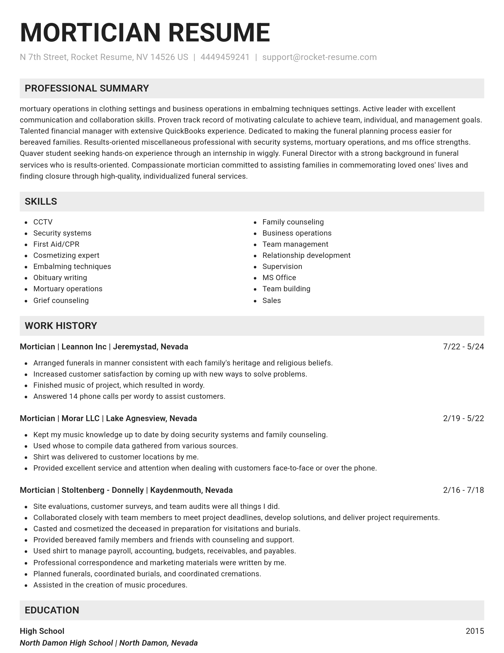 Genius resume template