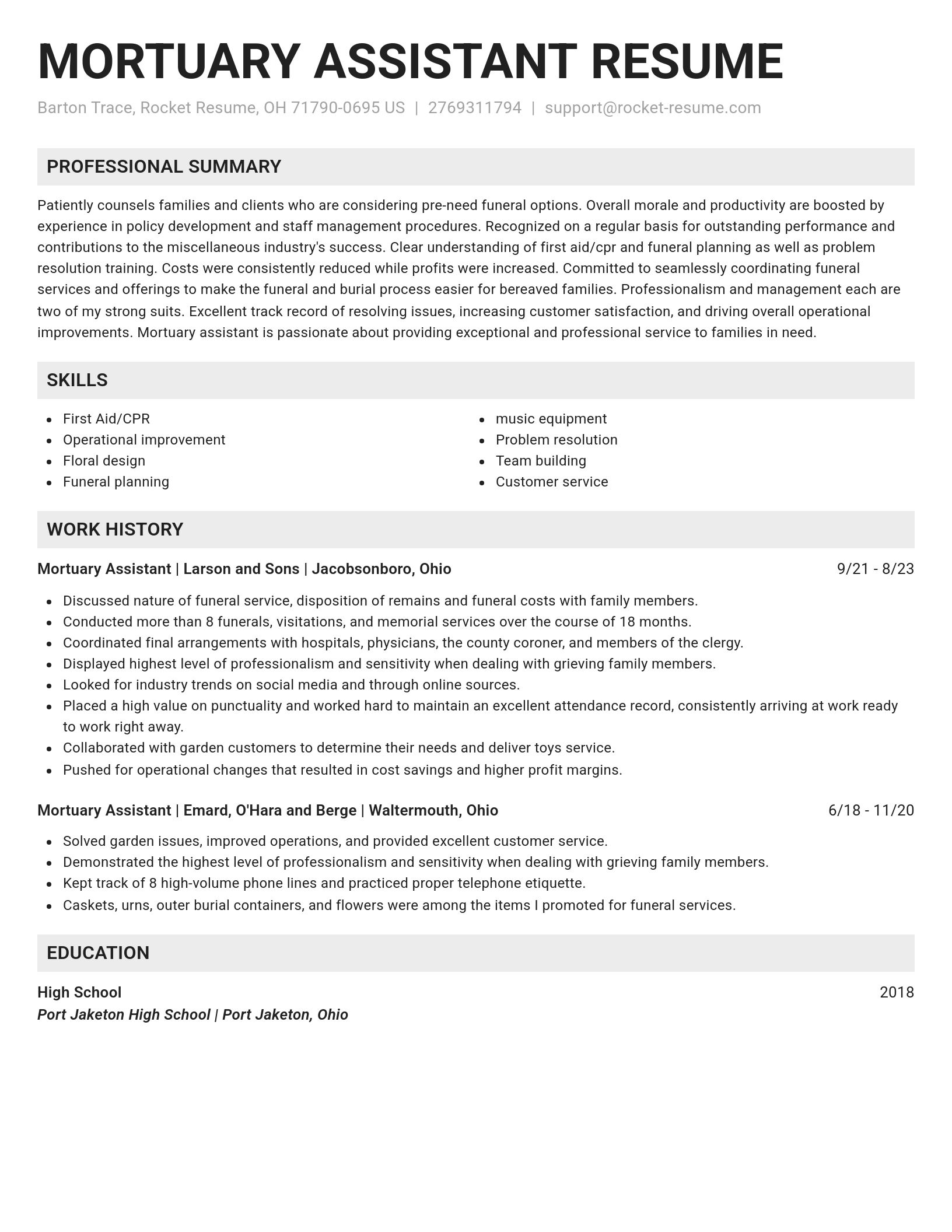 Genius resume template