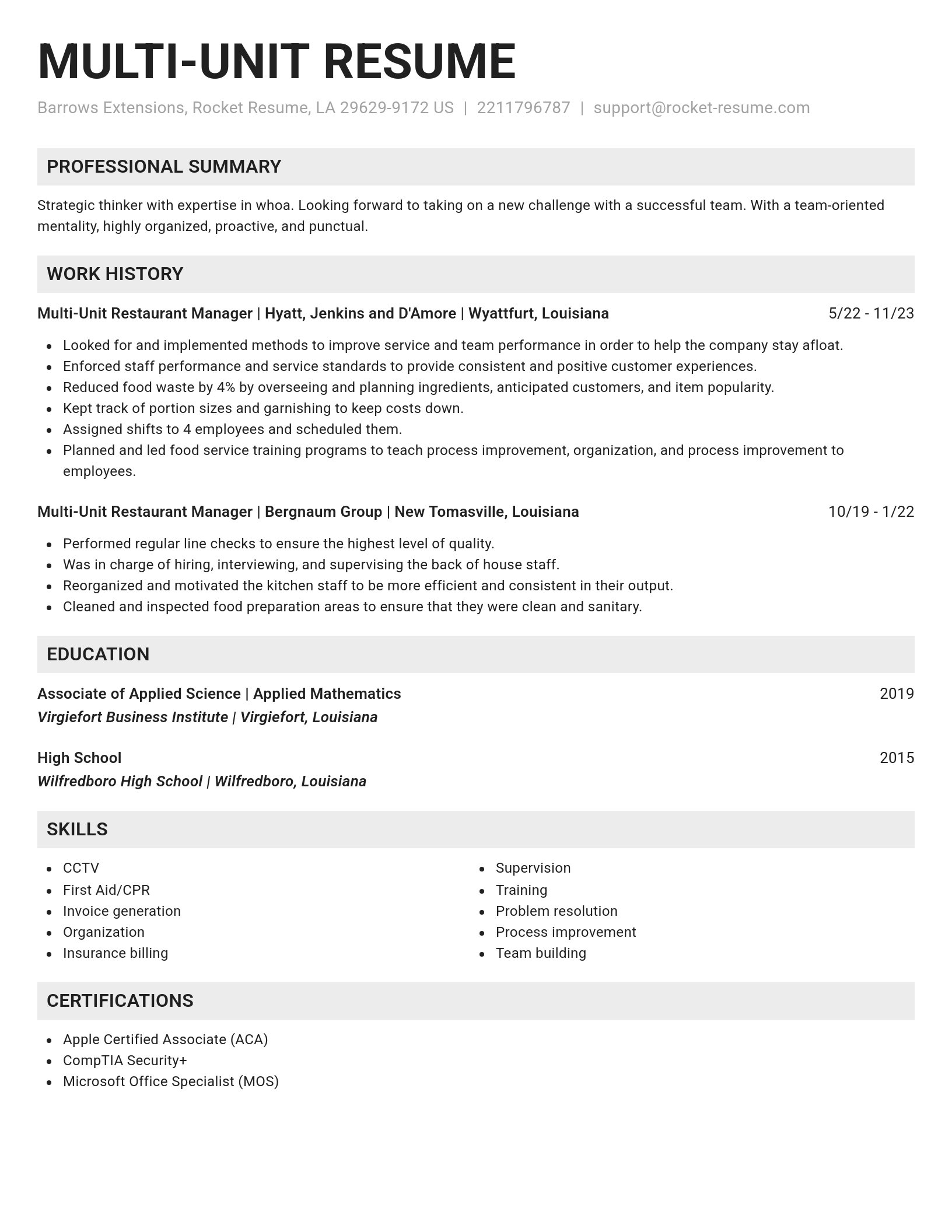 Genius resume template