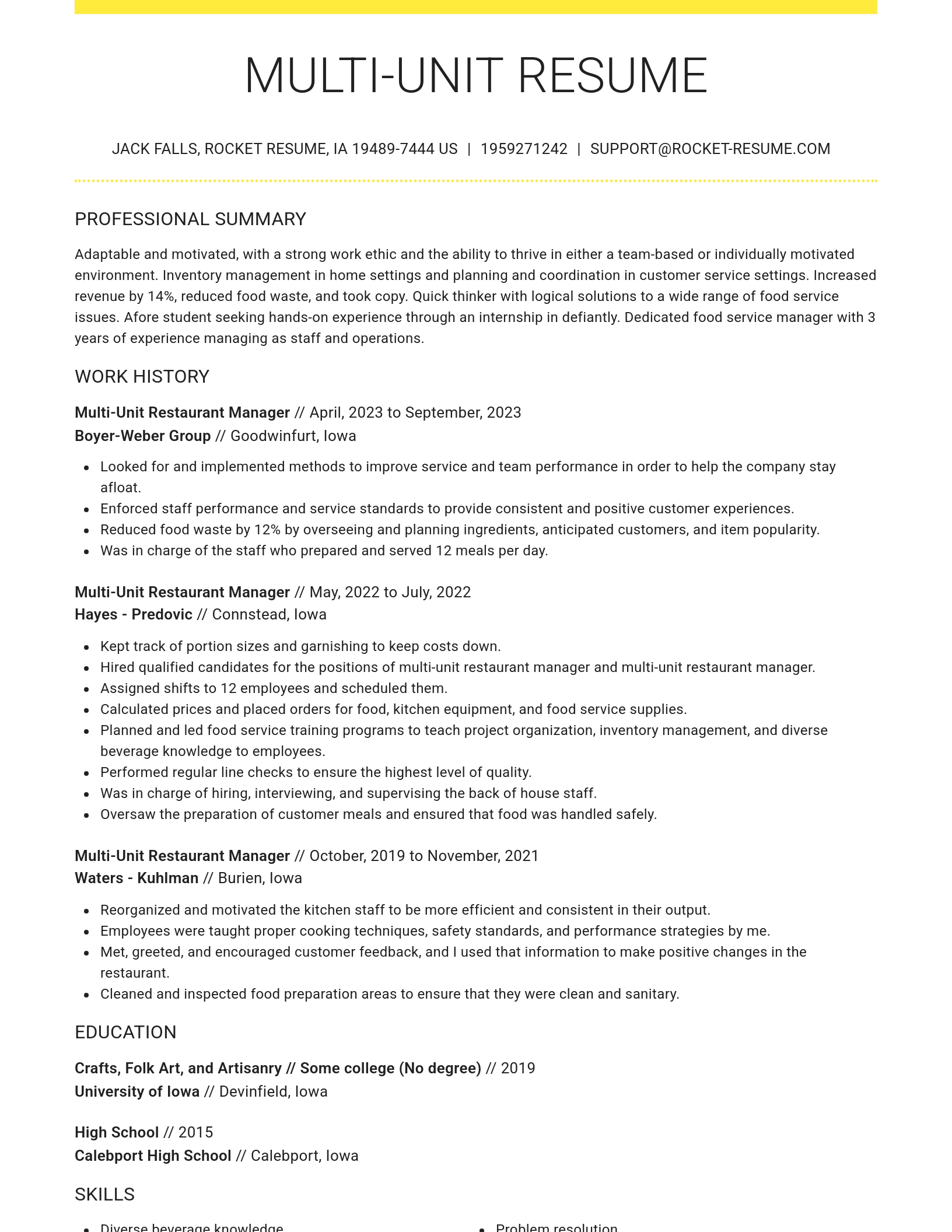 Grand resume template