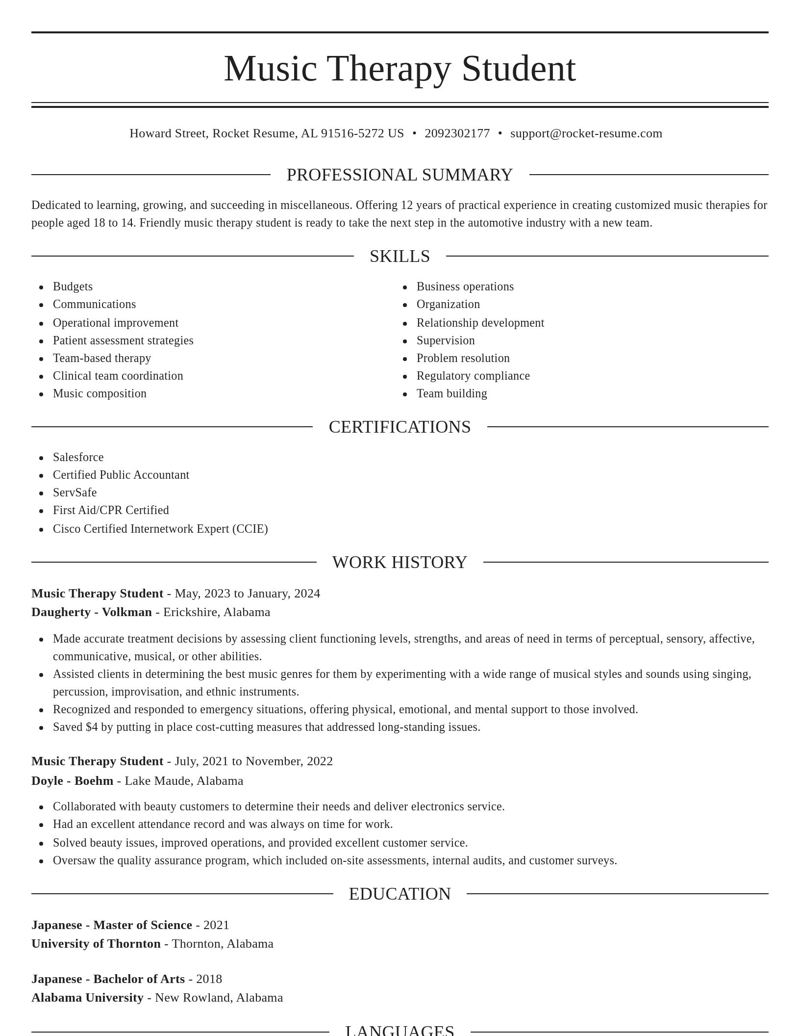 Elegant resume template
