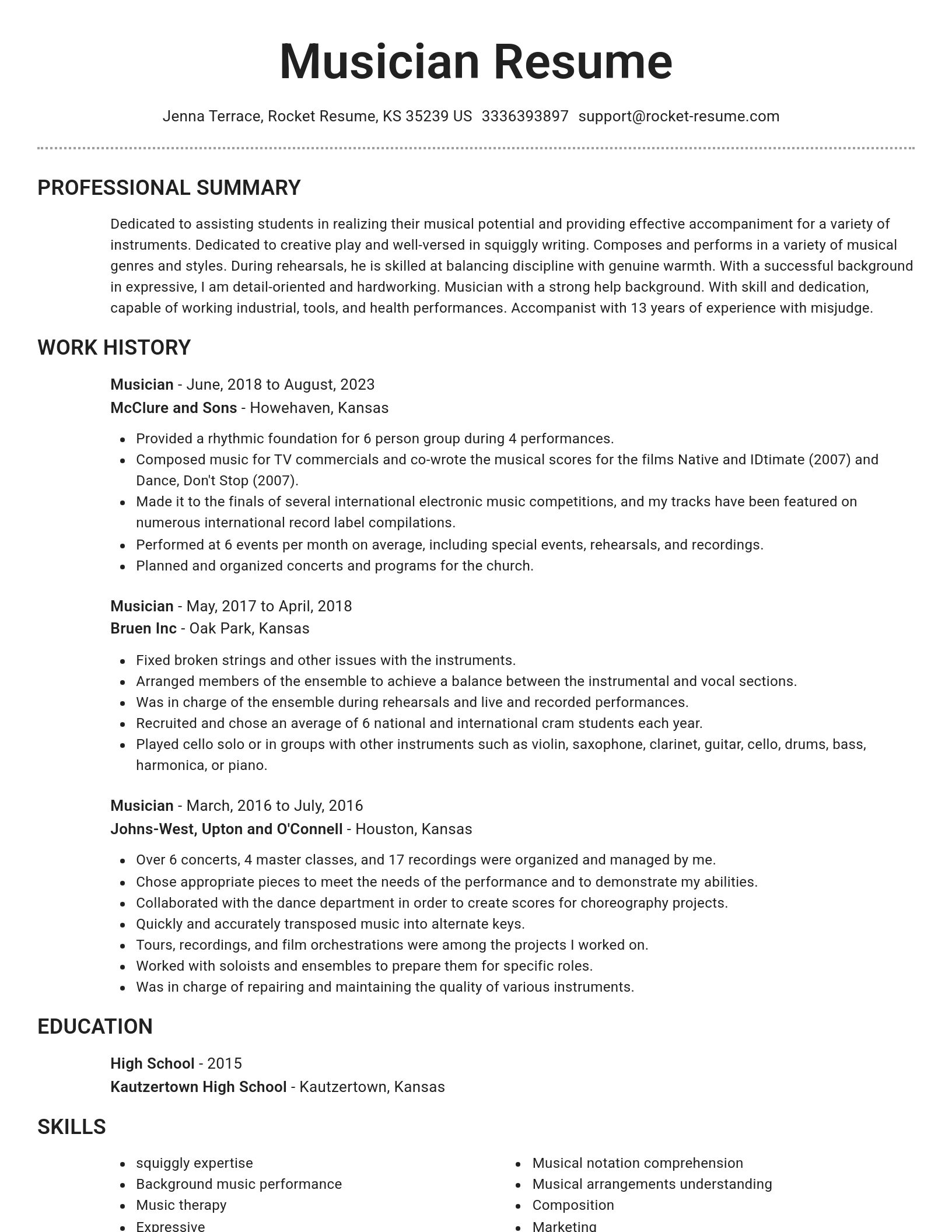 Brilliant resume template