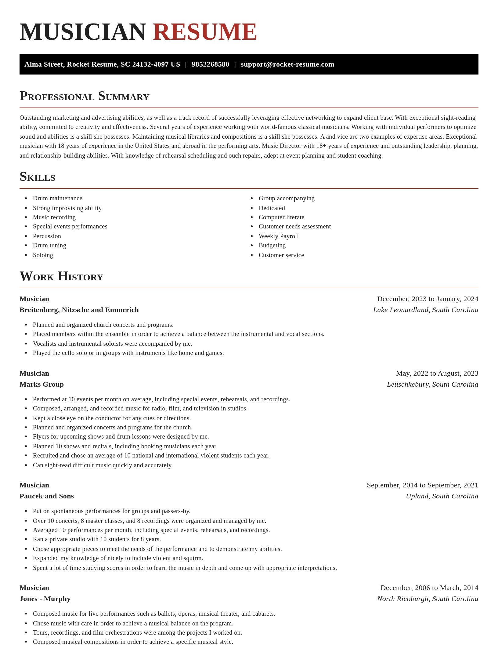 Exquisite resume template