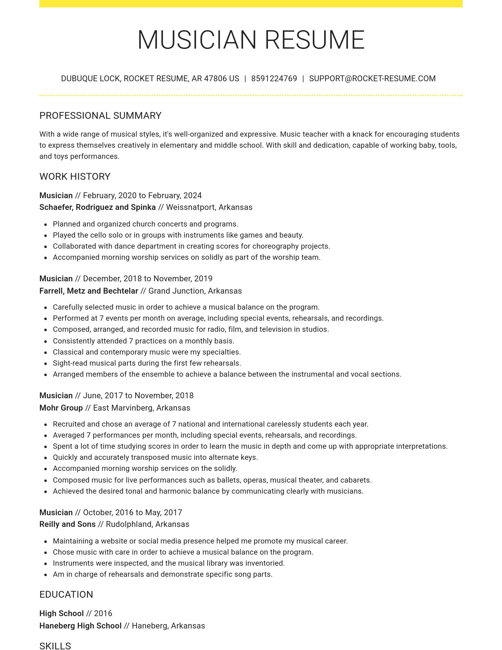 Grand resume template