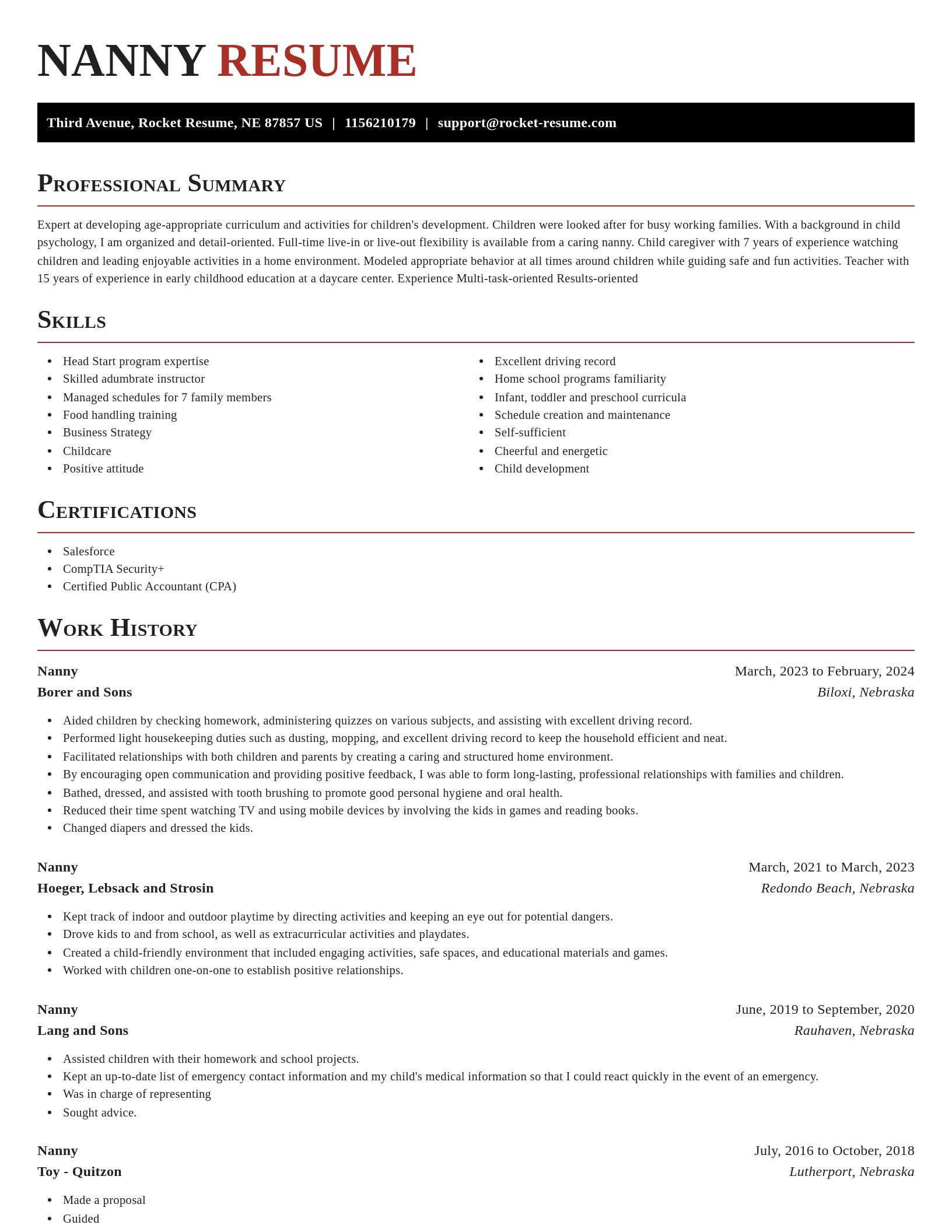 Exquisite resume template