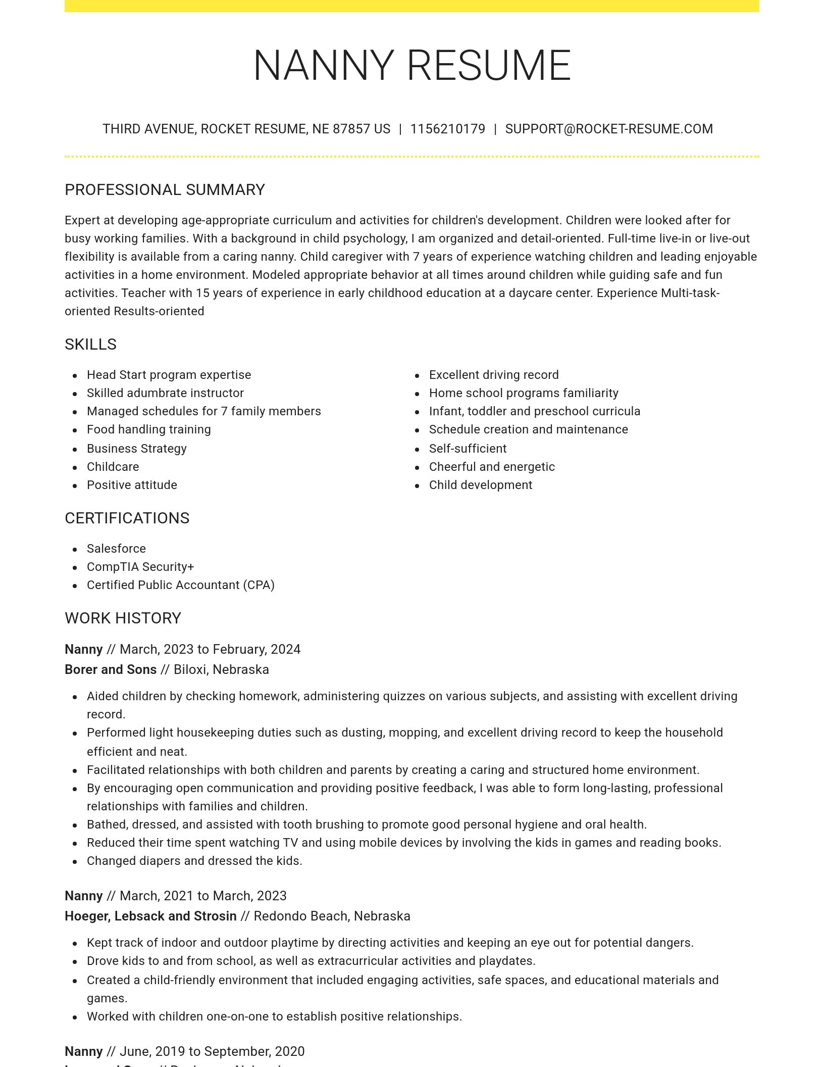 Grand resume template