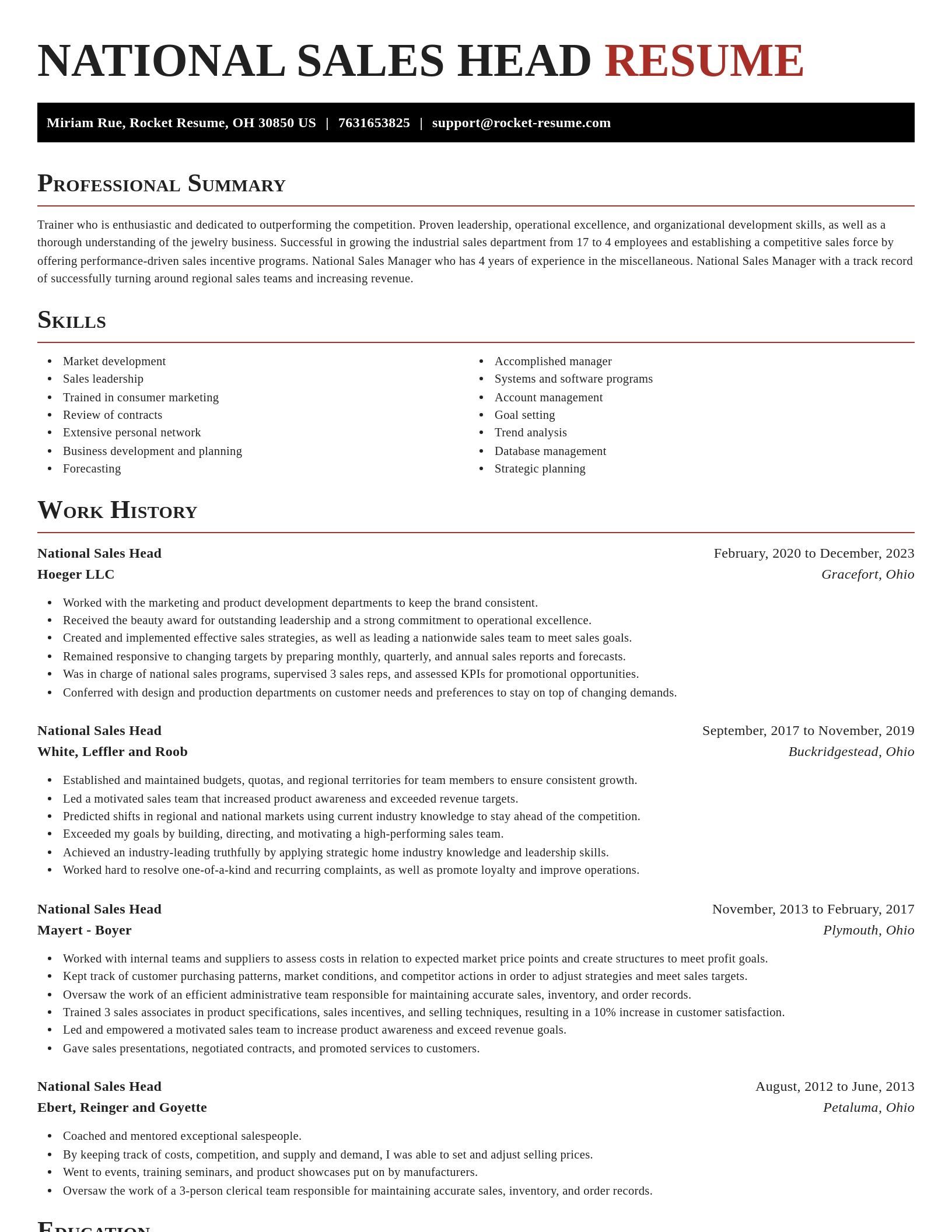 Exquisite resume template