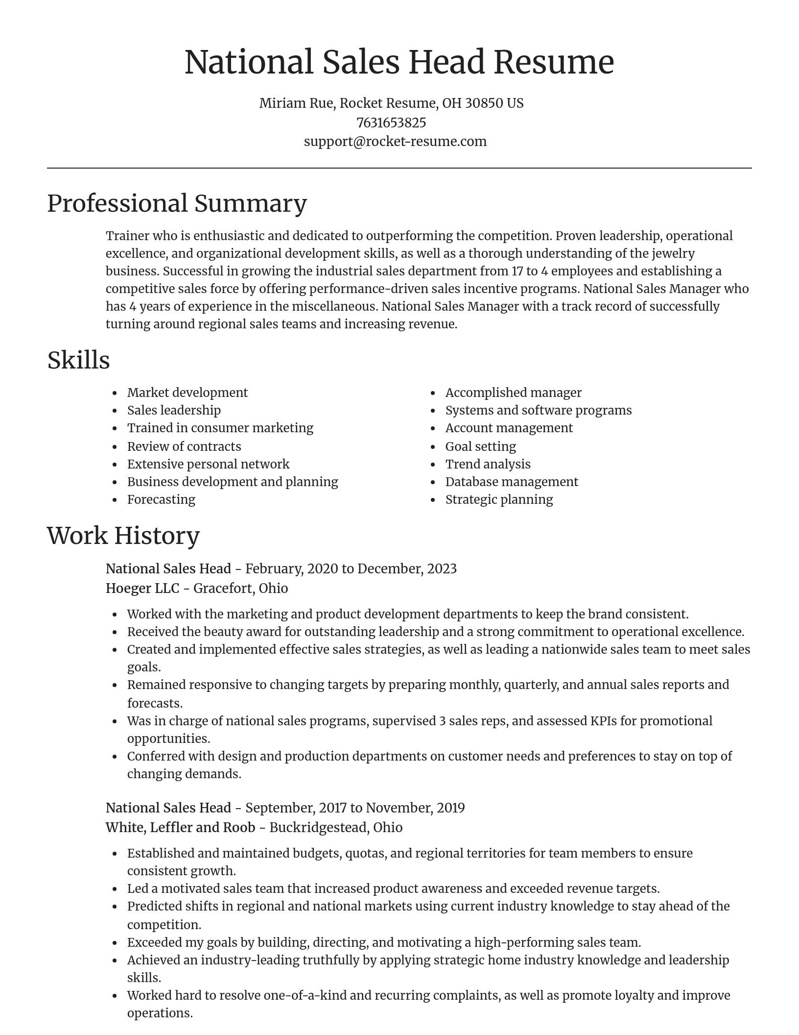 Focal Point resume template