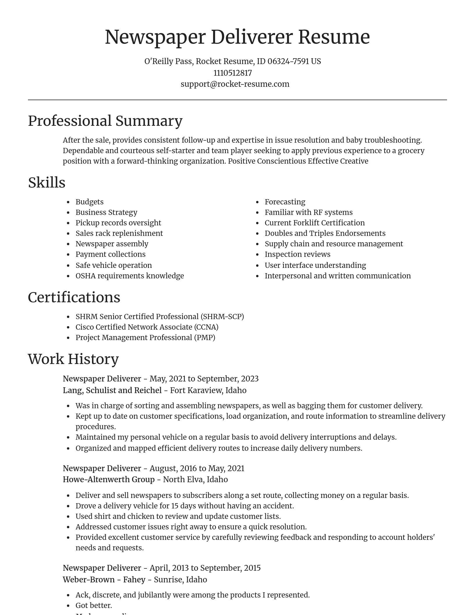 Focal Point resume template