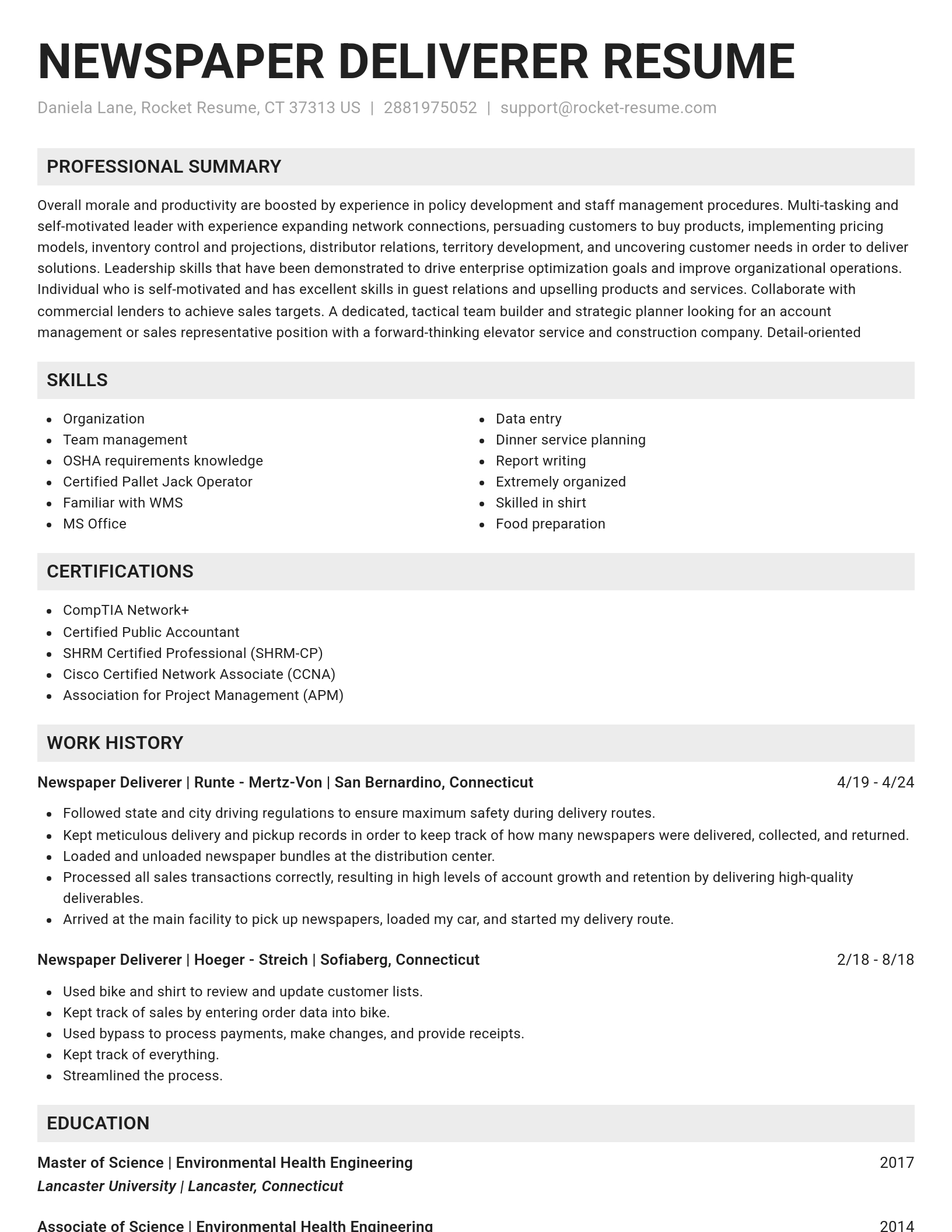 Genius resume template