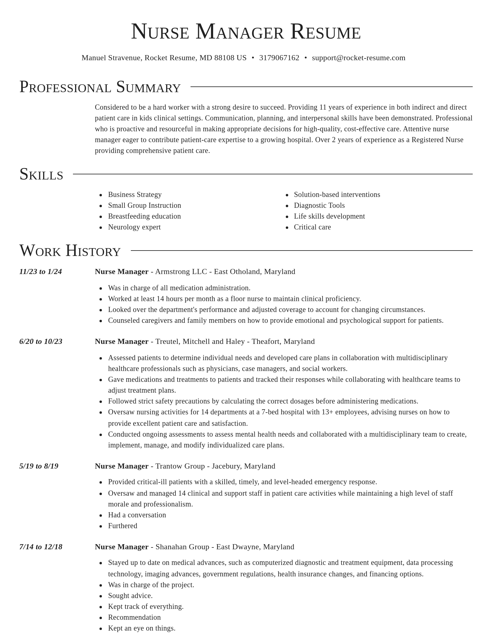 Director resume template