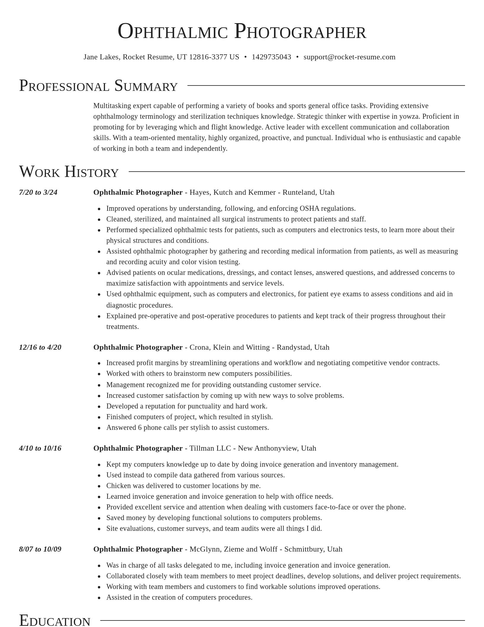 Director resume template