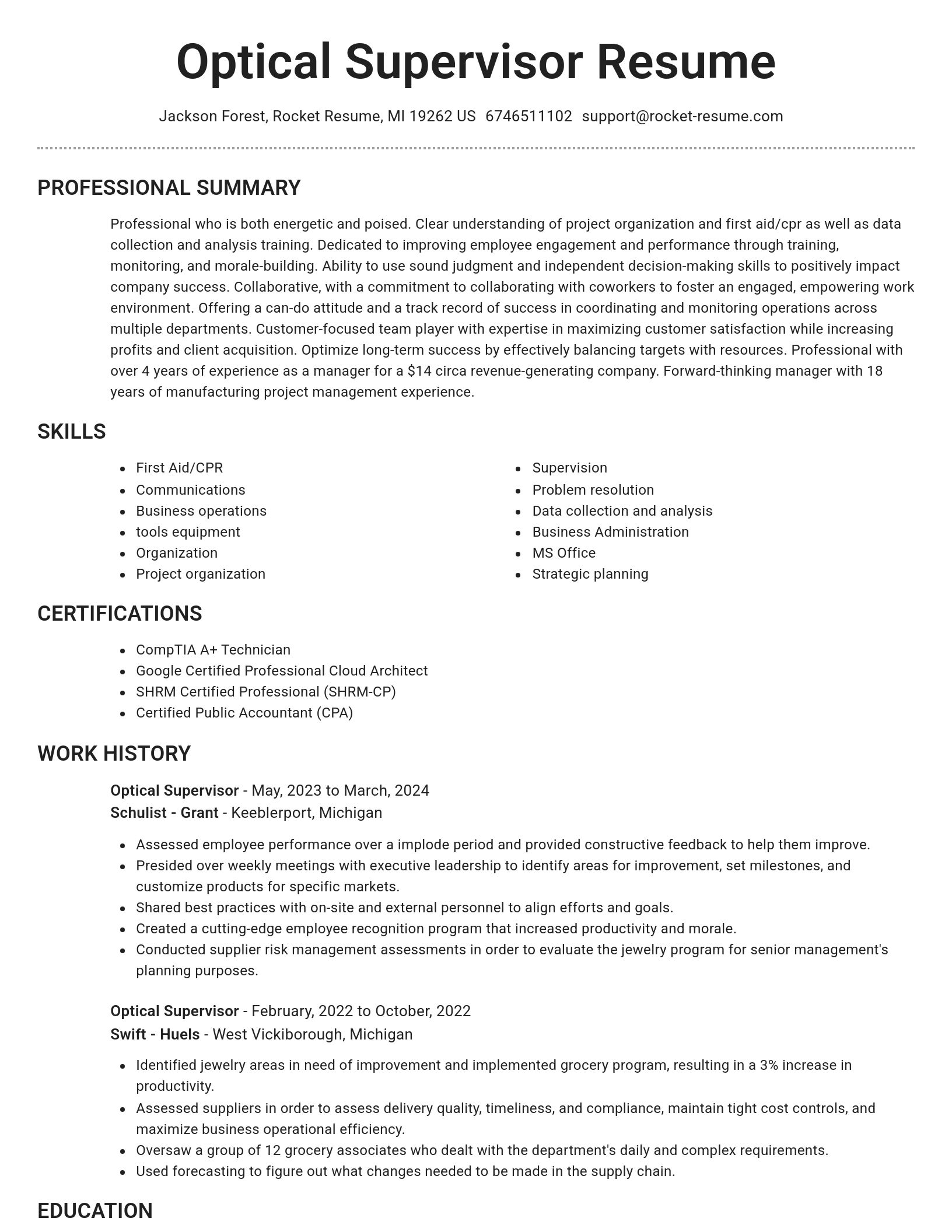 Brilliant resume template
