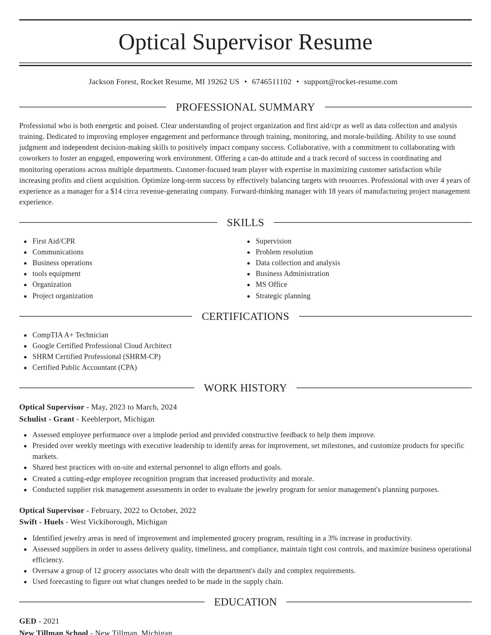 Elegant resume template