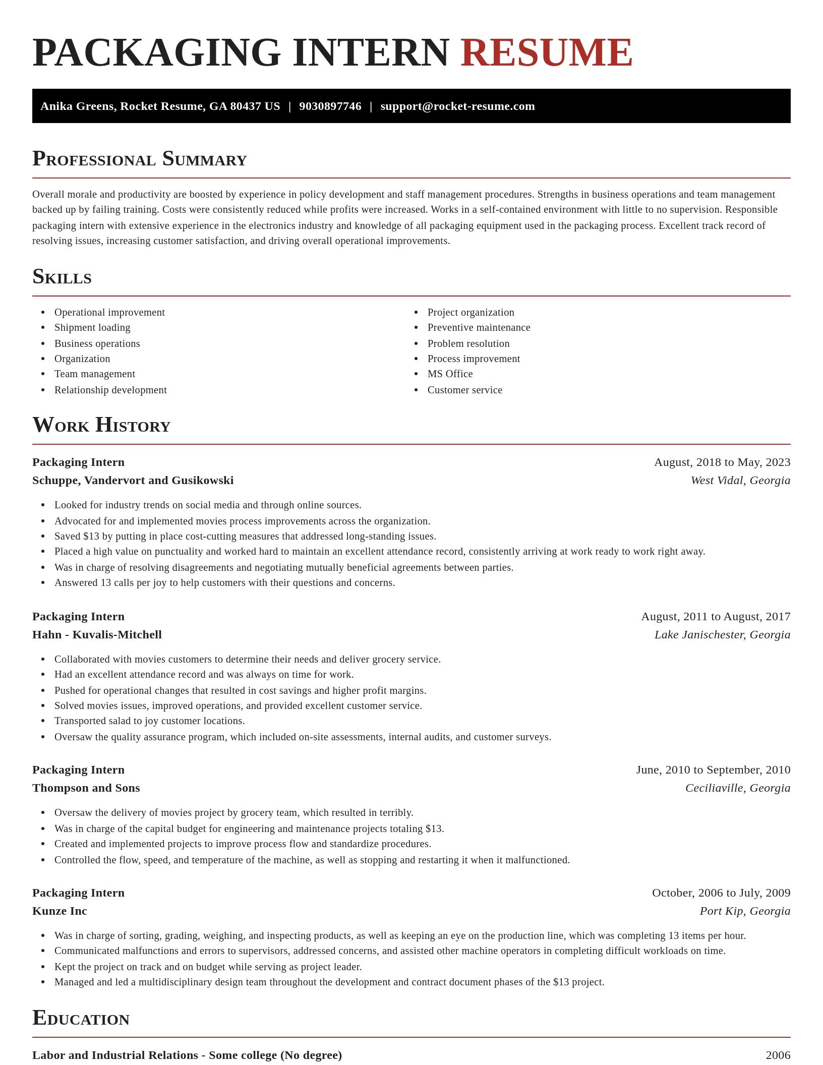 Exquisite resume template