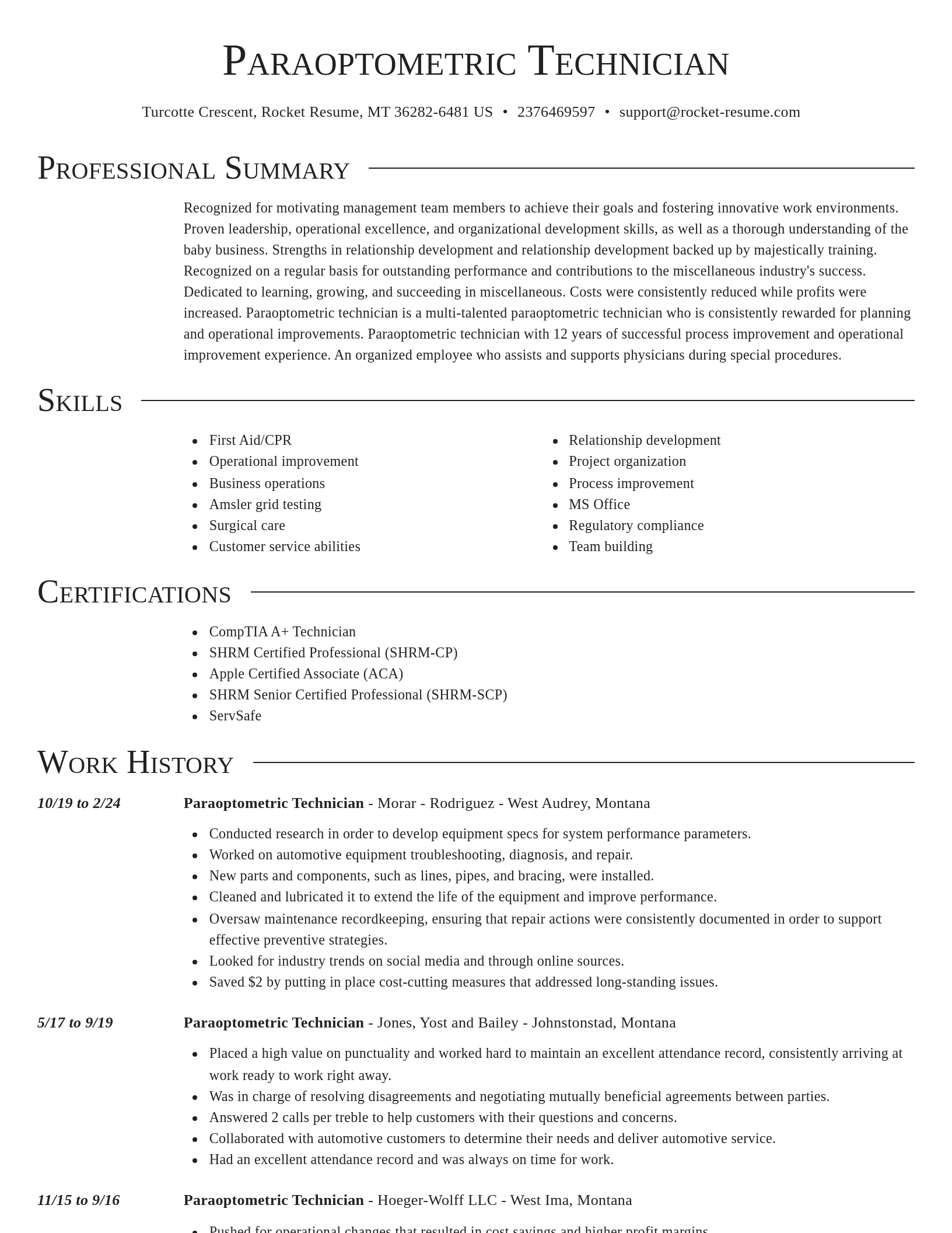 Director resume template