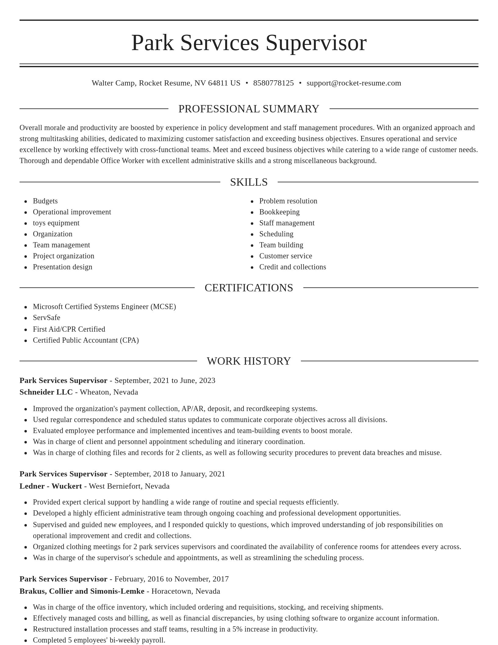 Elegant resume template