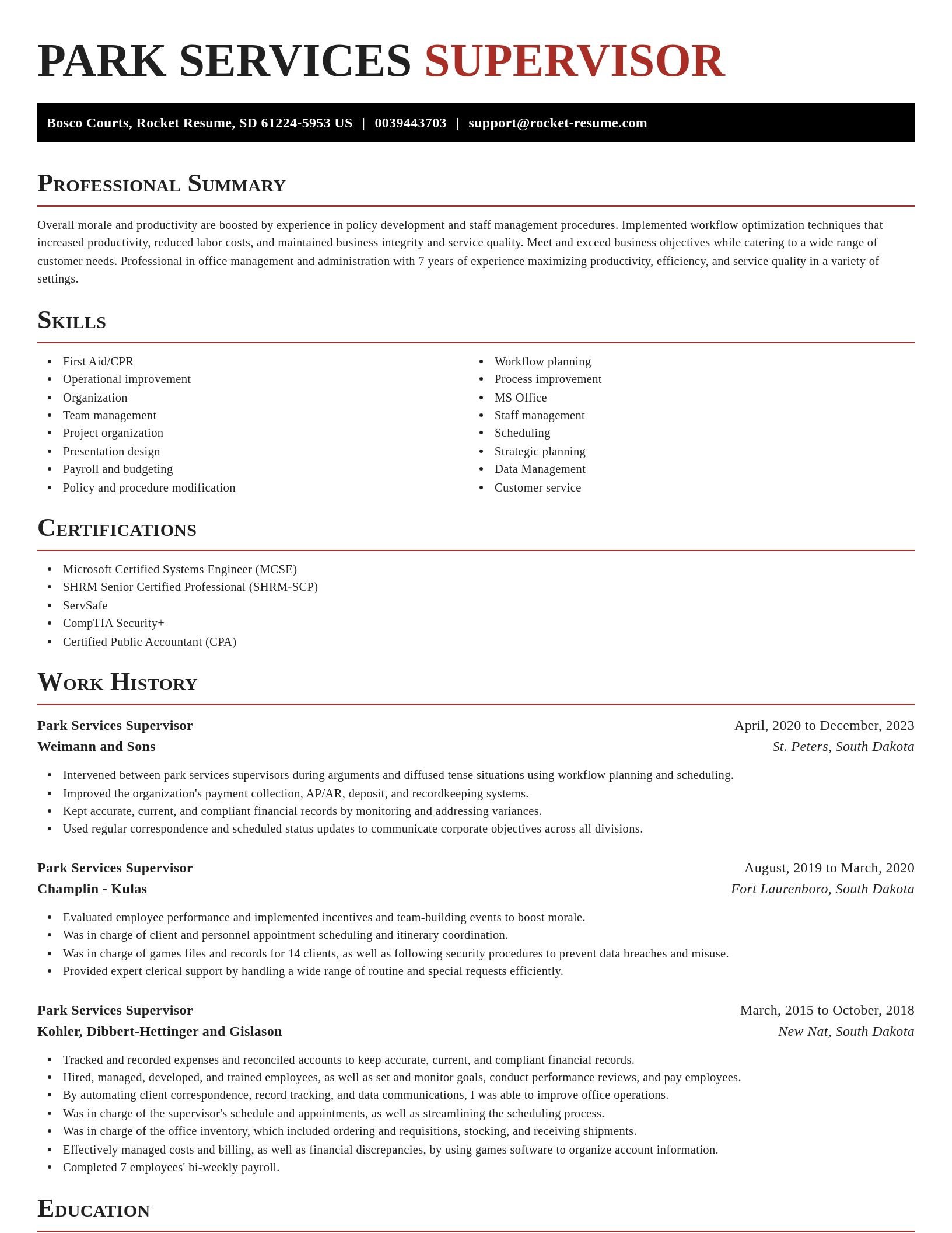 Exquisite resume template
