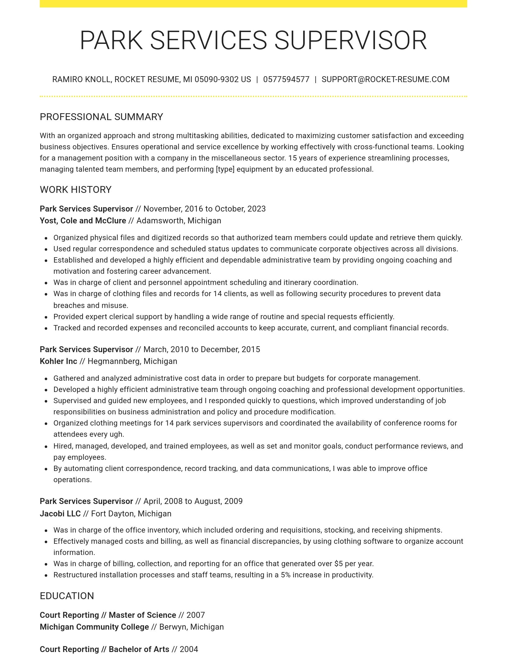 Grand resume template