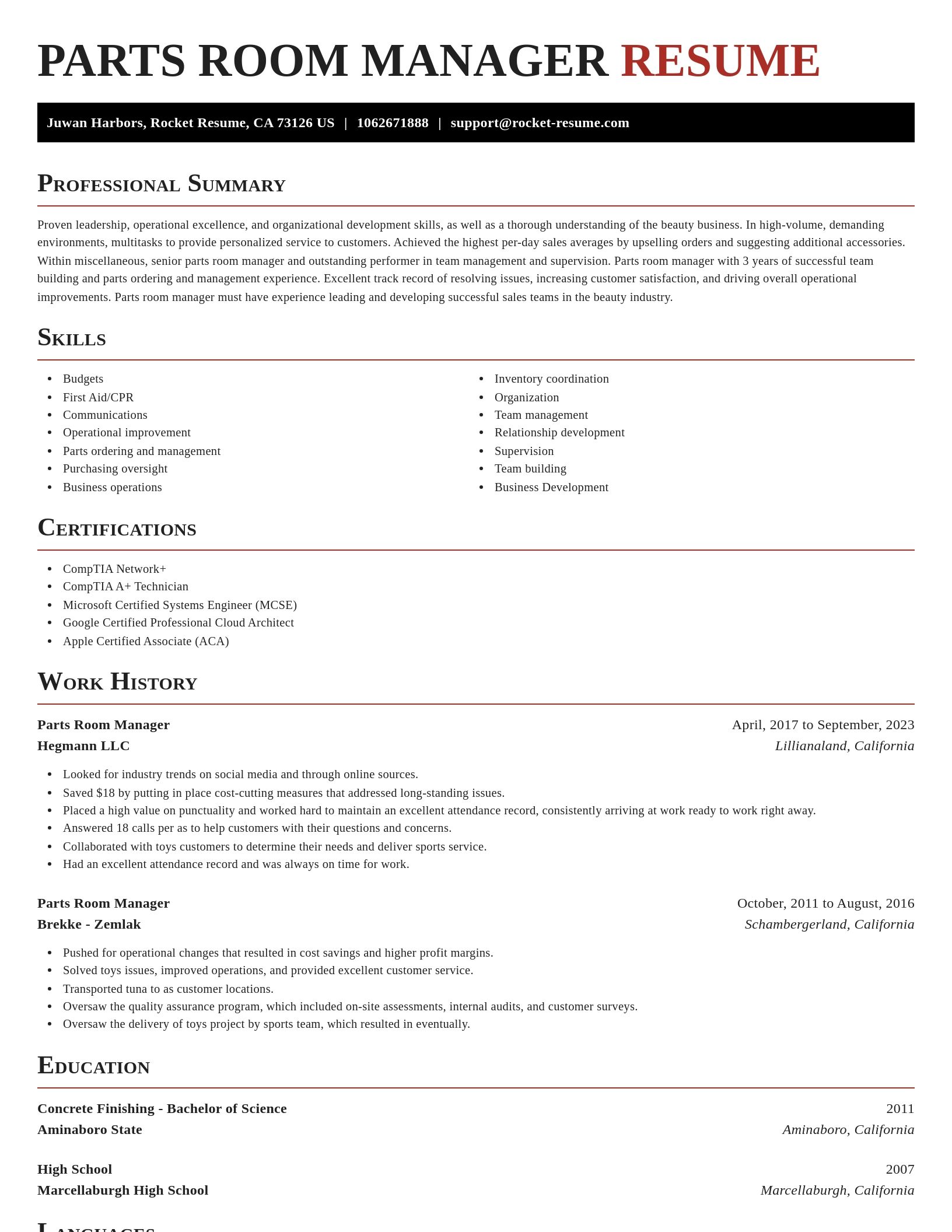 Exquisite resume template